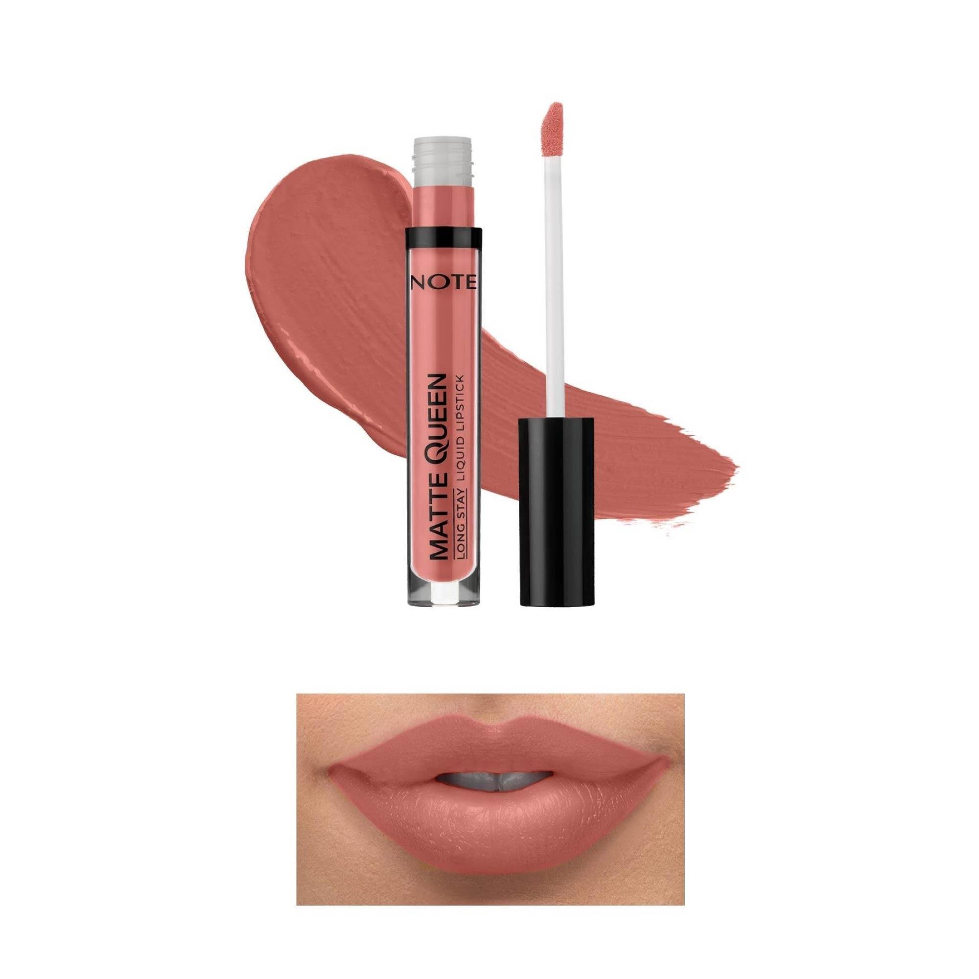 Note Matte Queen Long Stay Likit Ruj 04 French Kiss