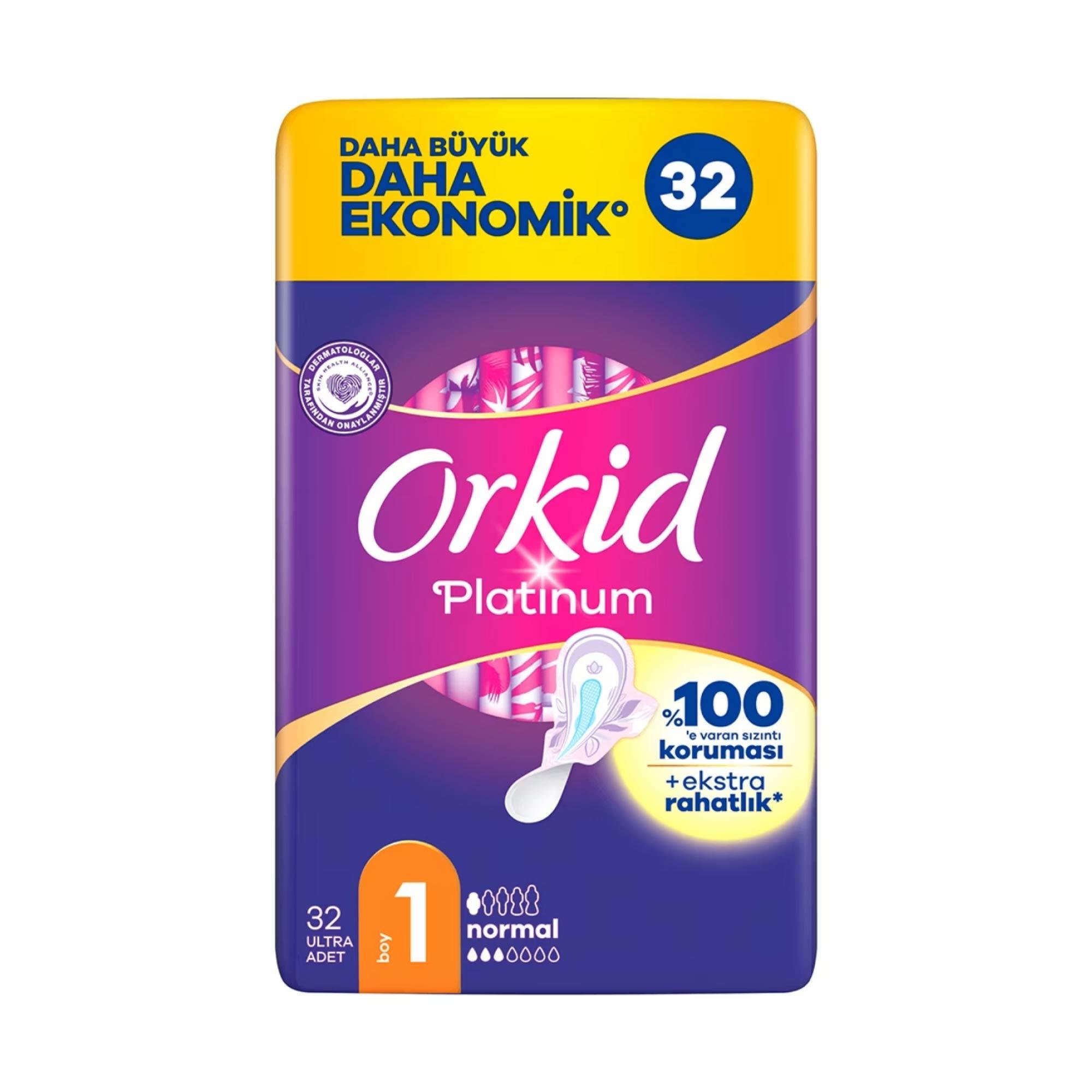 Orkid Platinum Hijyenik Ped Ultra Normal 32'li
