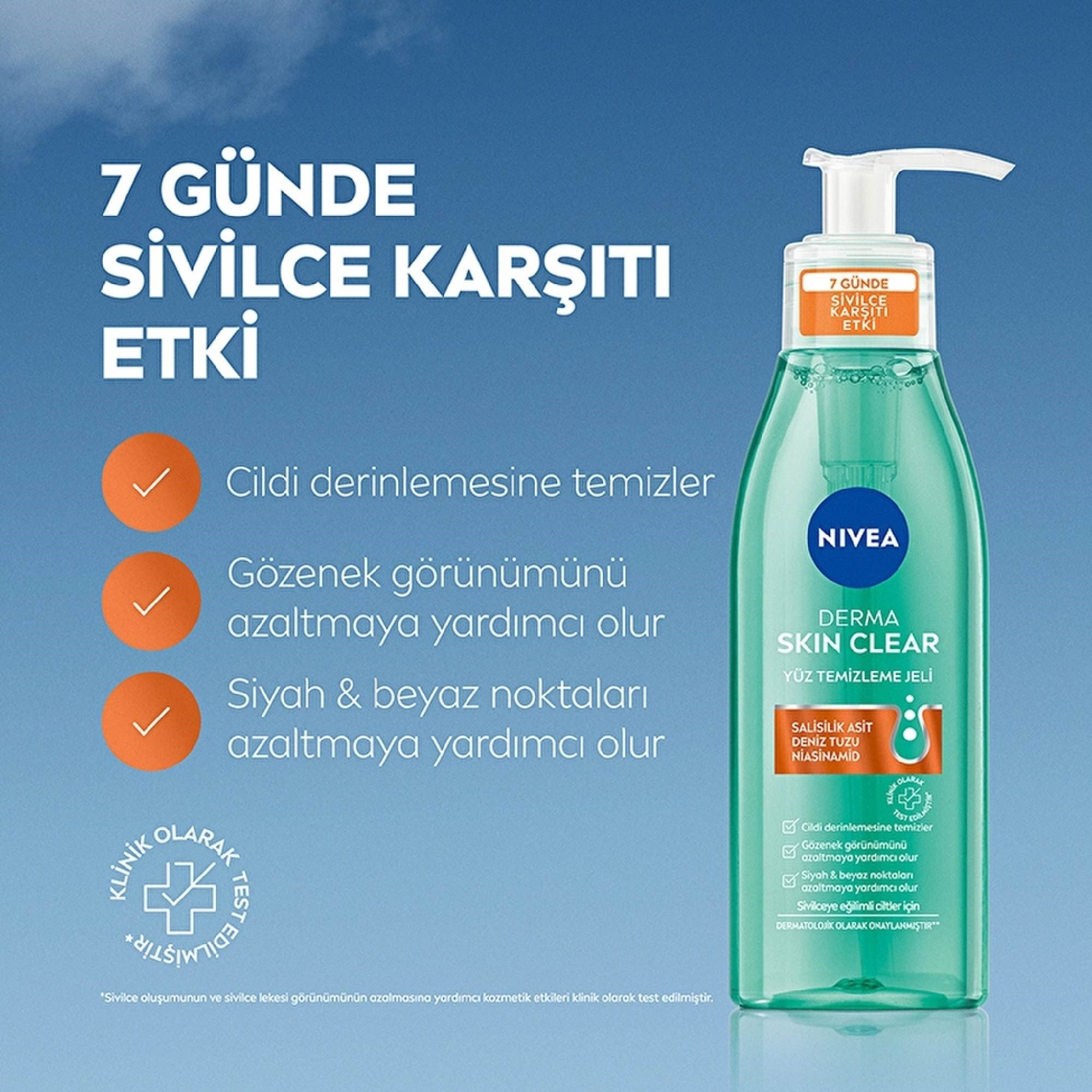 Nivea Derma Skin Clear Yüz Temizleme Jeli 150 ml