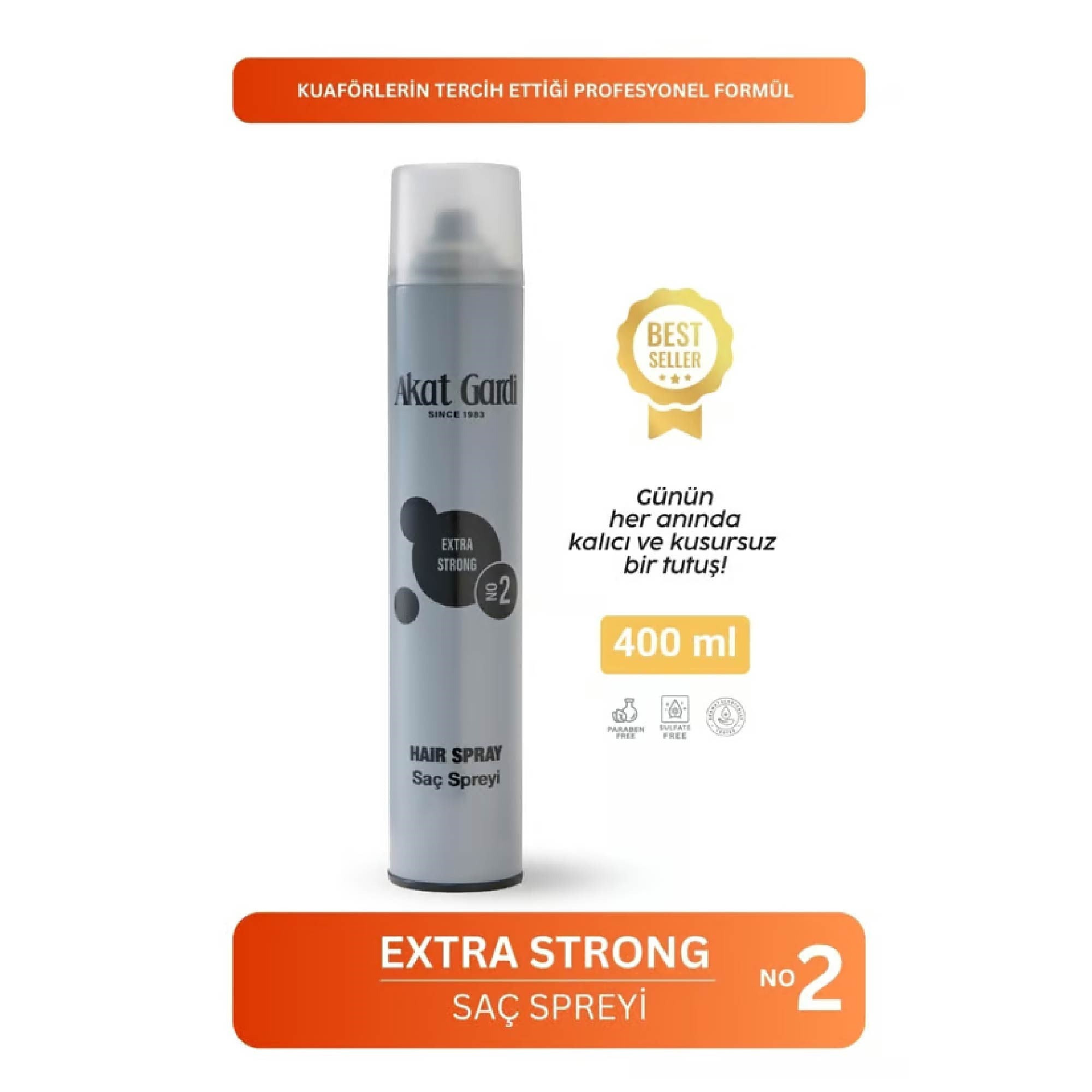 Akat Gardi Saç Spreyi Extra Strong No:2 400ml