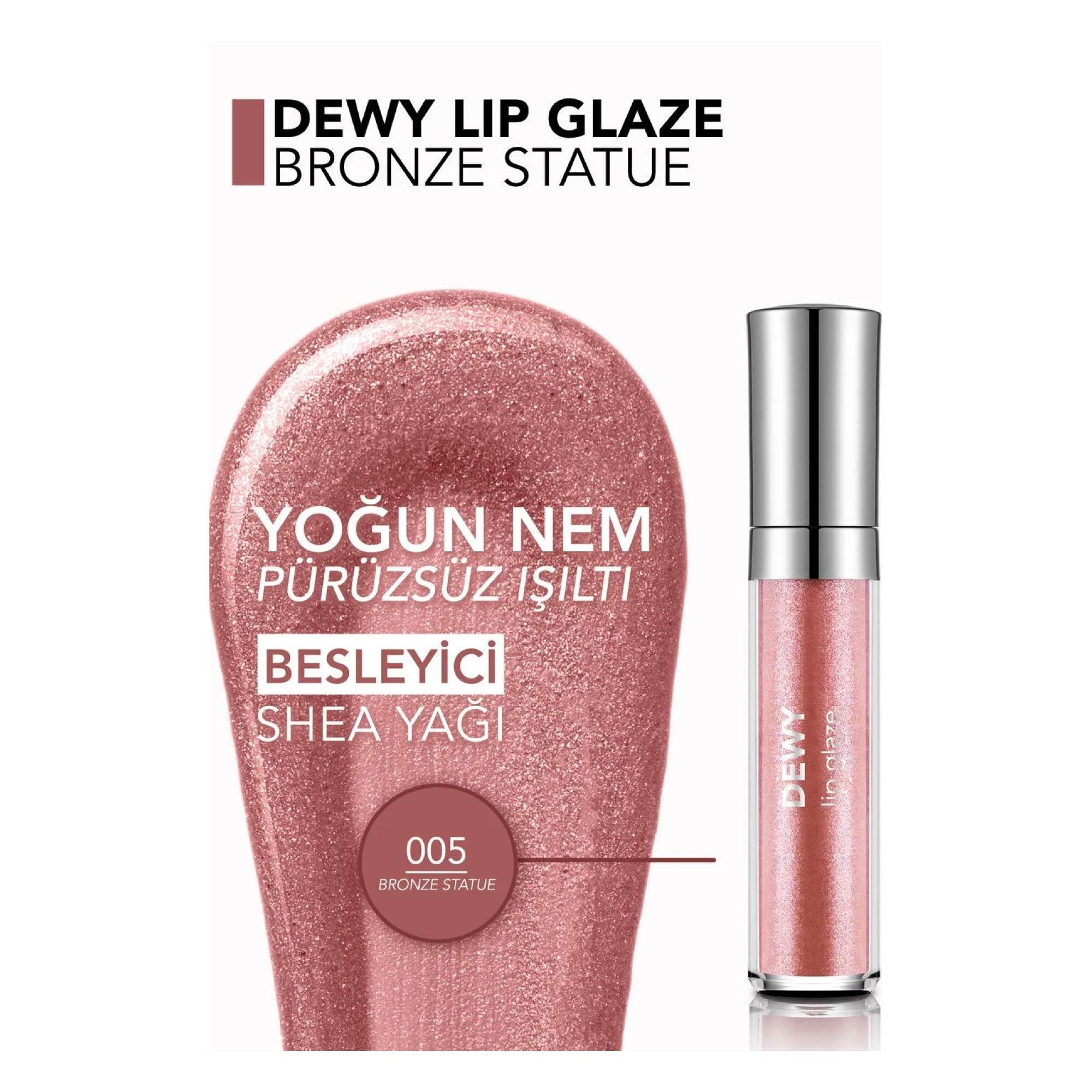 Flormar Dewy Lip Glaze Dudak Parlatıcısı 005 Bronze Statue