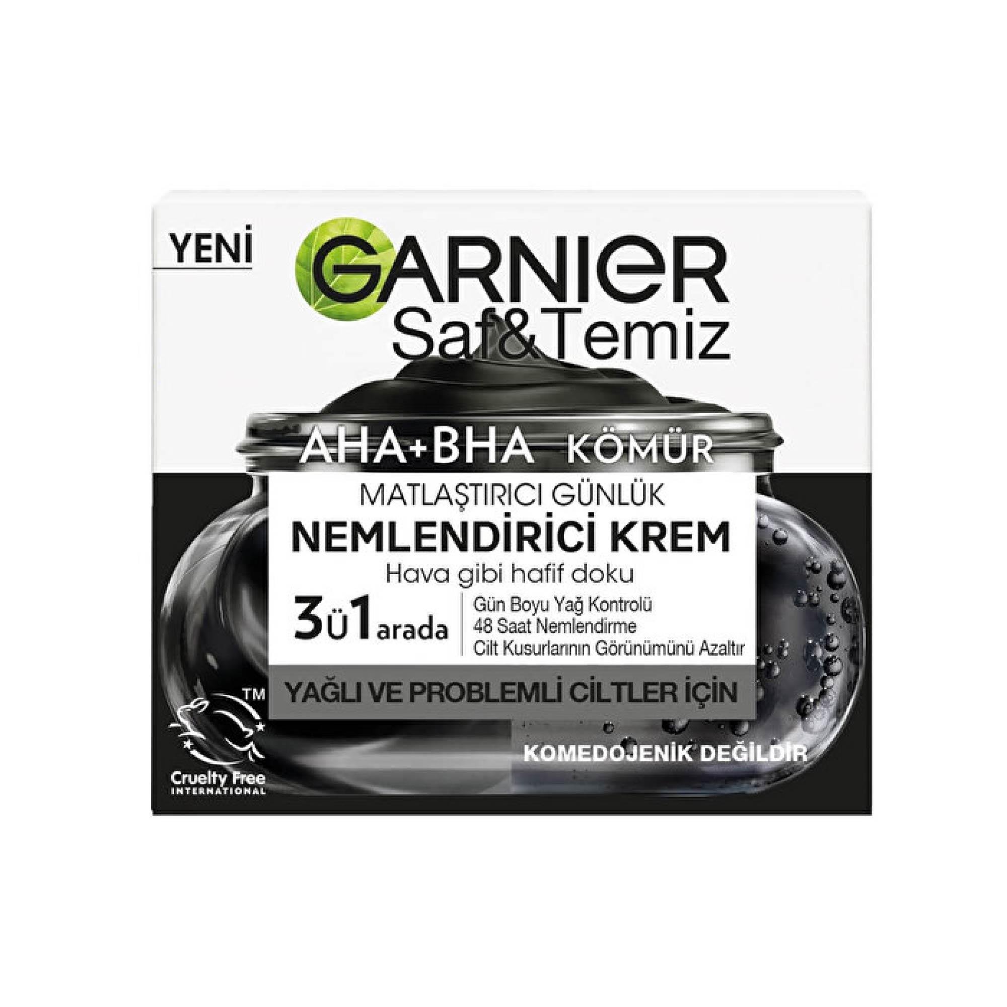 Garnier Krem Nemlendirici AHA+BHA Kömür  50ml