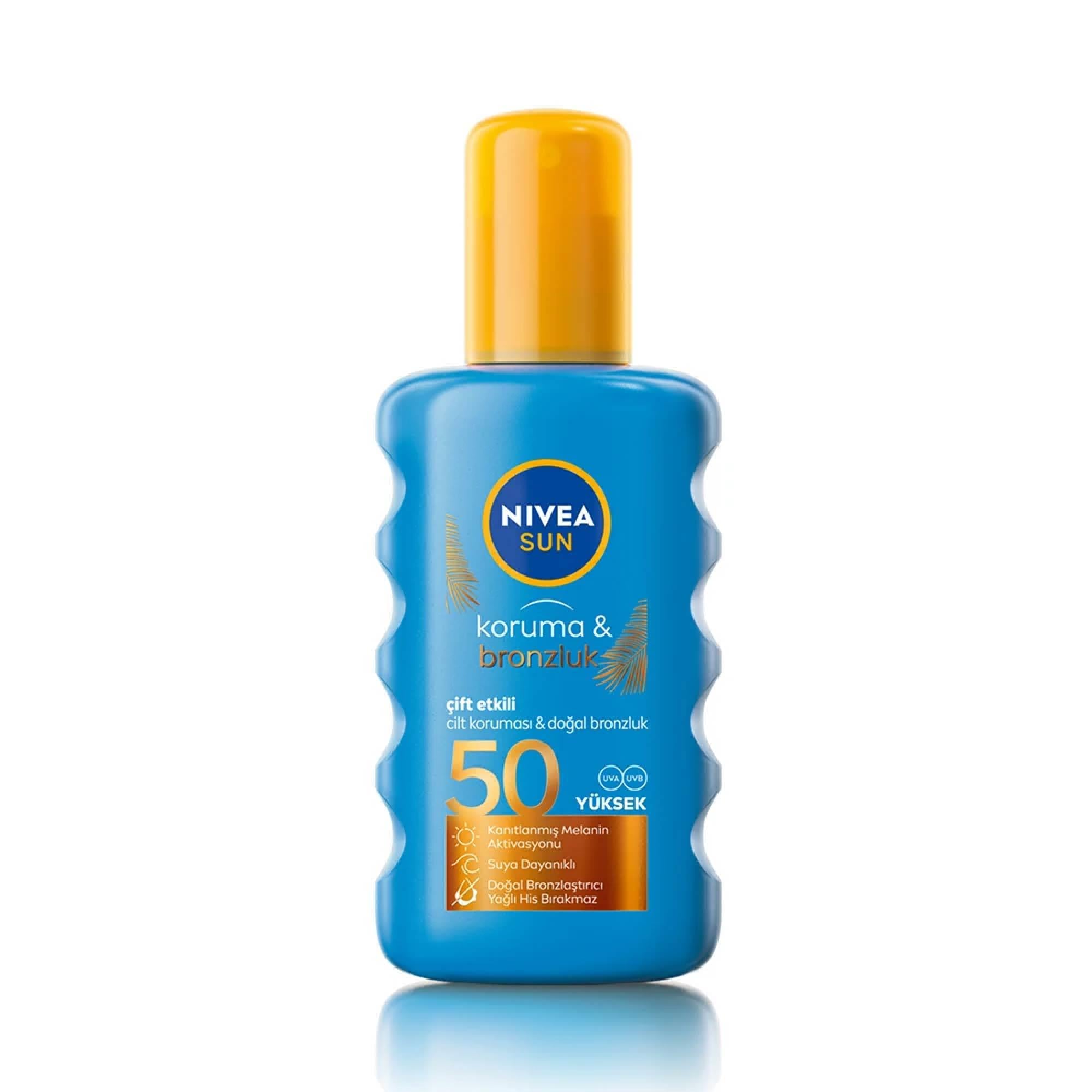 Nivea Sun Güneş Koruyucu ve Bronzlaştırıcı Sprey Spf 50+ 200 Ml