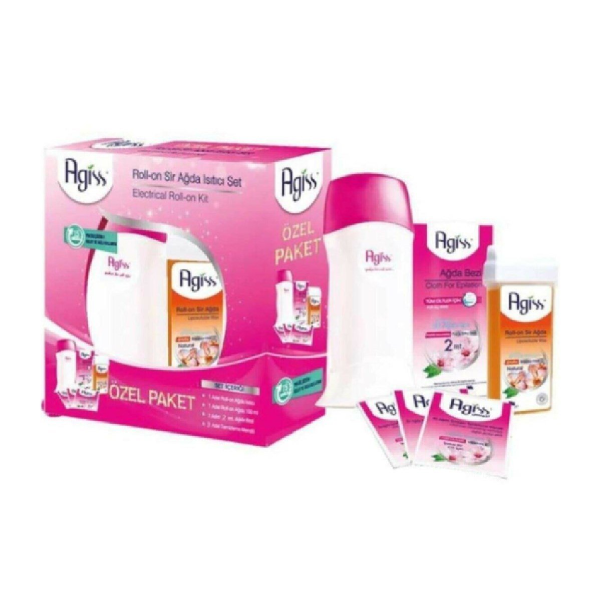 Agiss Roll-On Ağda Isıtıcı Seti