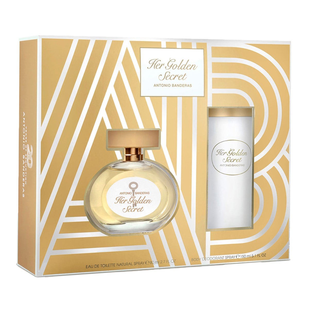 Antonio Banderas Her Golden Secret EDT Kadın Parfüm 80ml + Her Golden Secret Kadın Deodorant 150ml