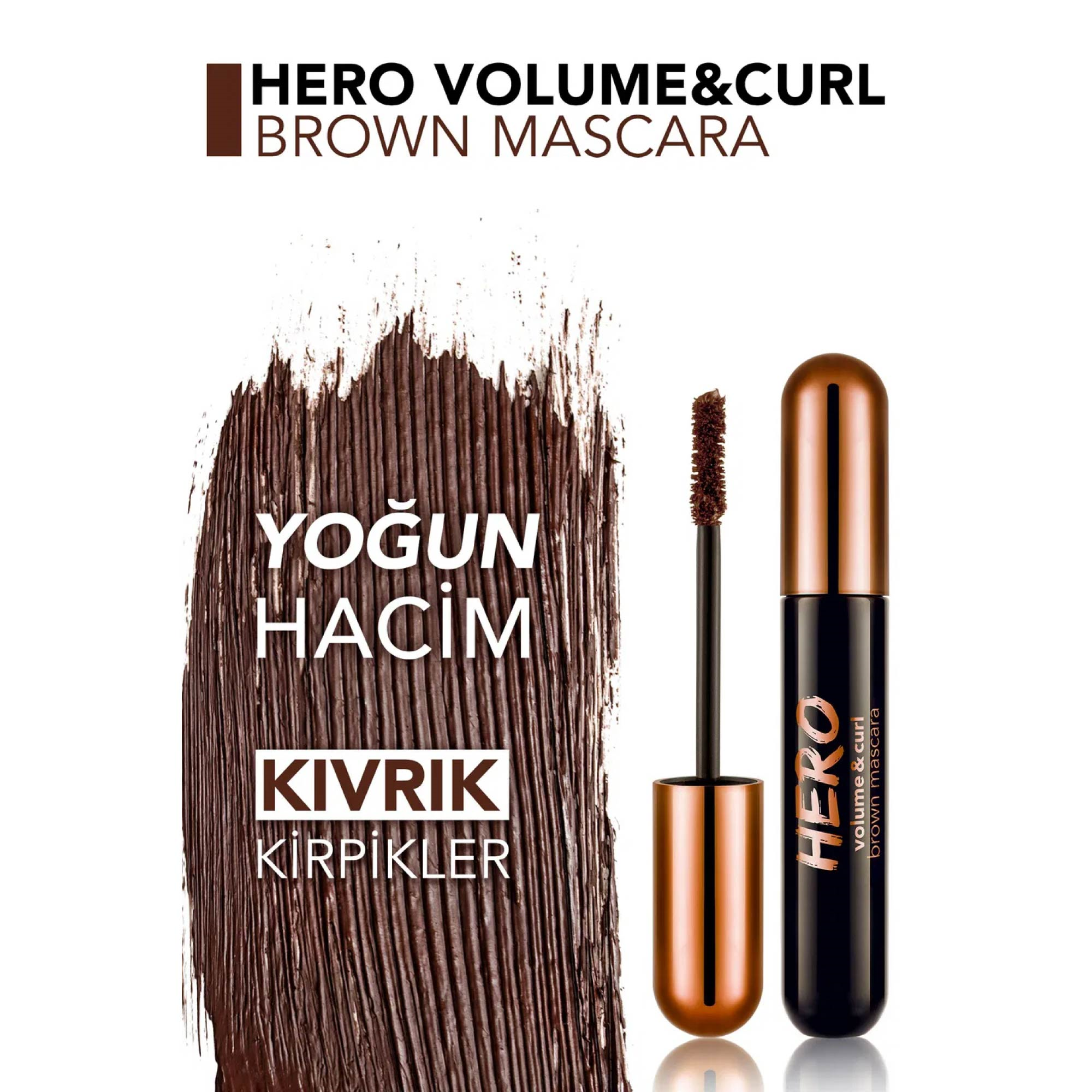 Flormar Hero Volume & Curl Brown Maskara