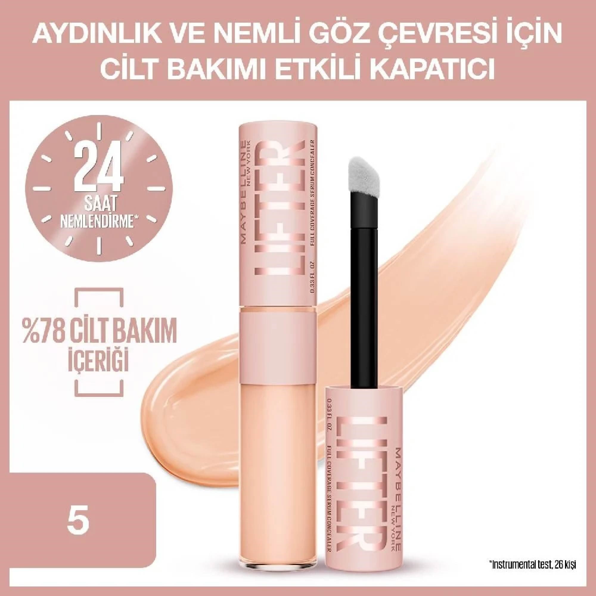 Maybelline Lifter - Nemlendirici ve Aydınlatıcı Etkili Kapatıcı No: 05