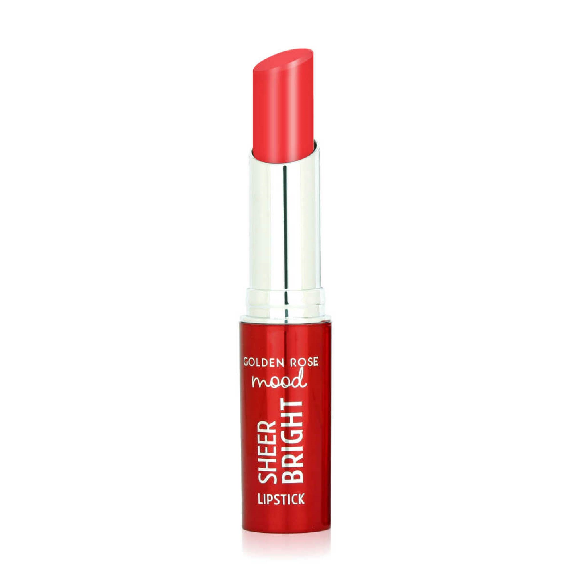 Golden Rose Mood Sheer Bright Lipstick 103 Coral Red