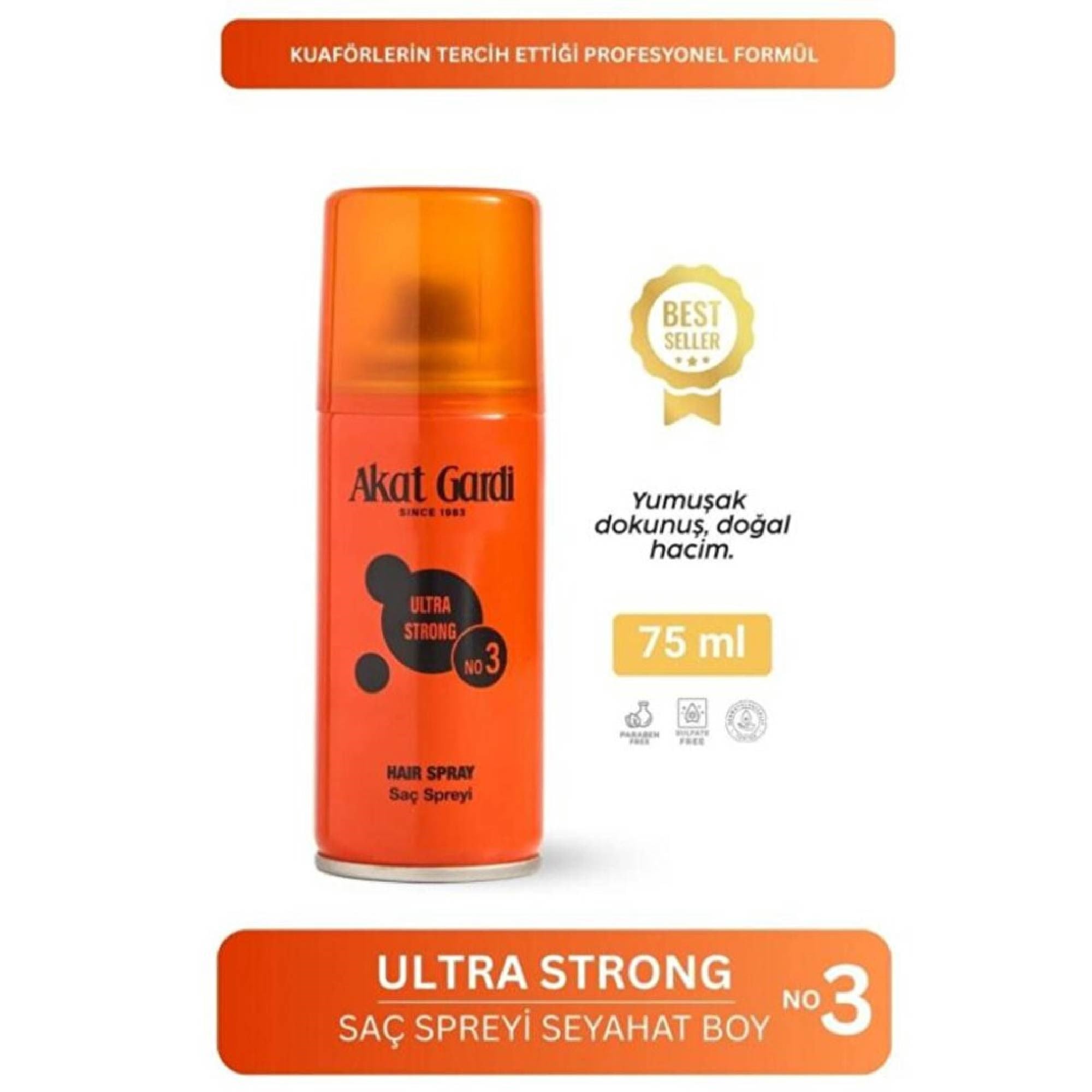 Akat Gardi Saç Spreyi Ultra Strong No:3 75ml