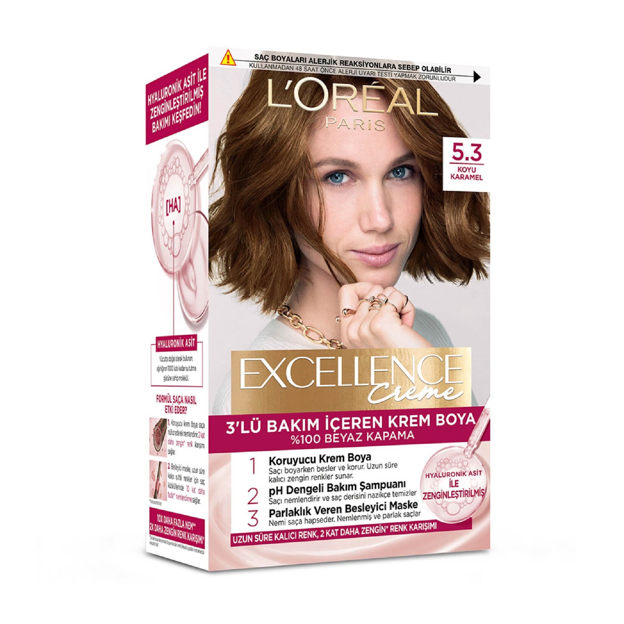 Loreal Paris Excellence Creme Set Boya Koyu Karamel 5.3