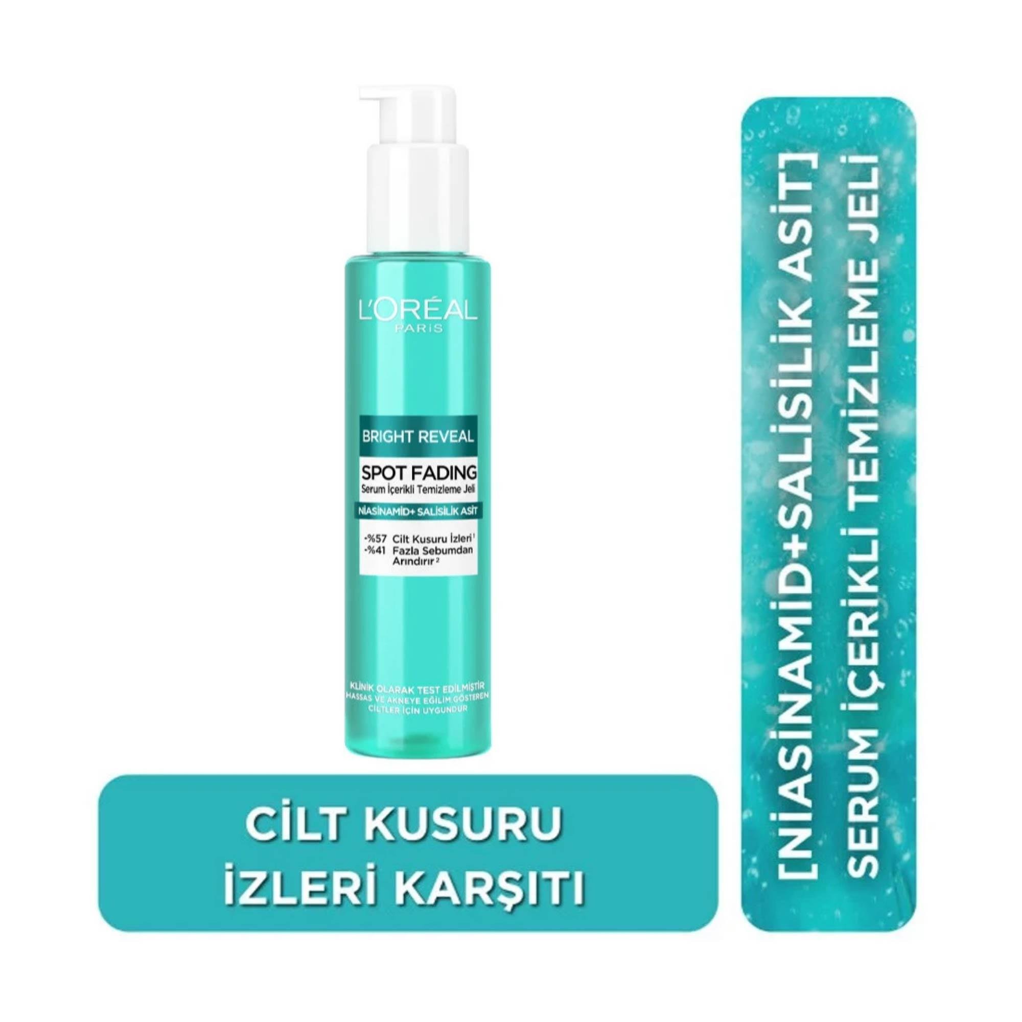 Loreal Paris Bright Reveal Spot Fading Serum İçerikli Temizleme Jeli Niasinamid + Salisilik Asit 150 ml