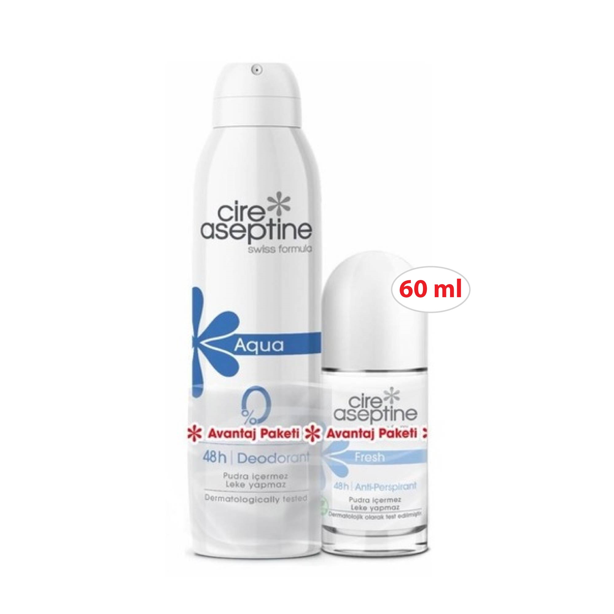 Cire Aseptine Aqua Deodorant 150ml + Fresh Roll on 60ml