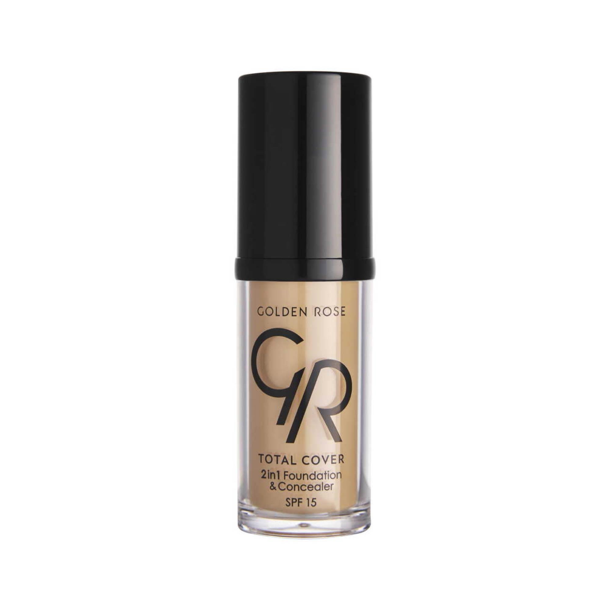 Golden Rose Total Cover 2in1 Foundation Concealer No:21 Light Yellow Beige
