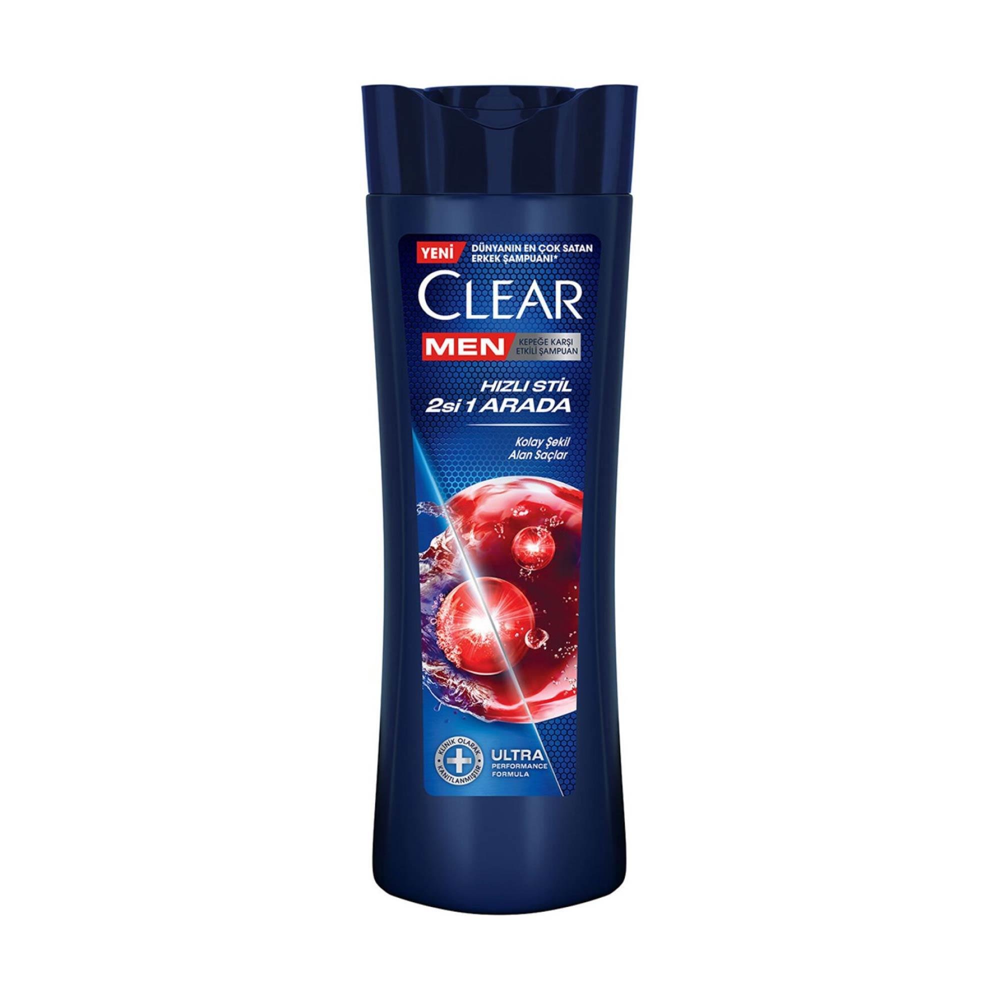 Clear Men Şampuan Hızlı Stil 2'si 1 Arada 350 ml