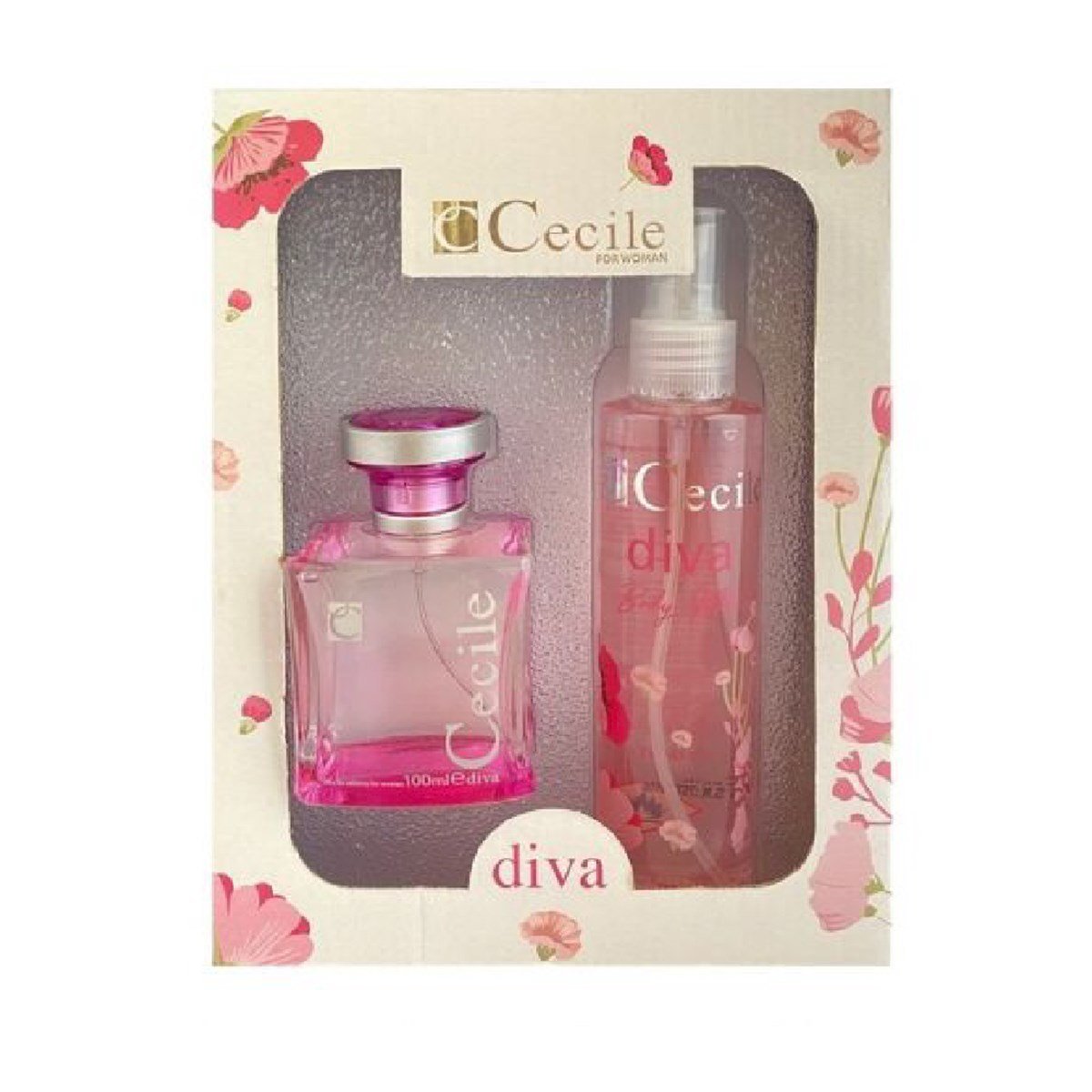 Cecile Diva EDT Parfüm Kadın 100ml +  Bady Must Vücut Spreyi 150ml  