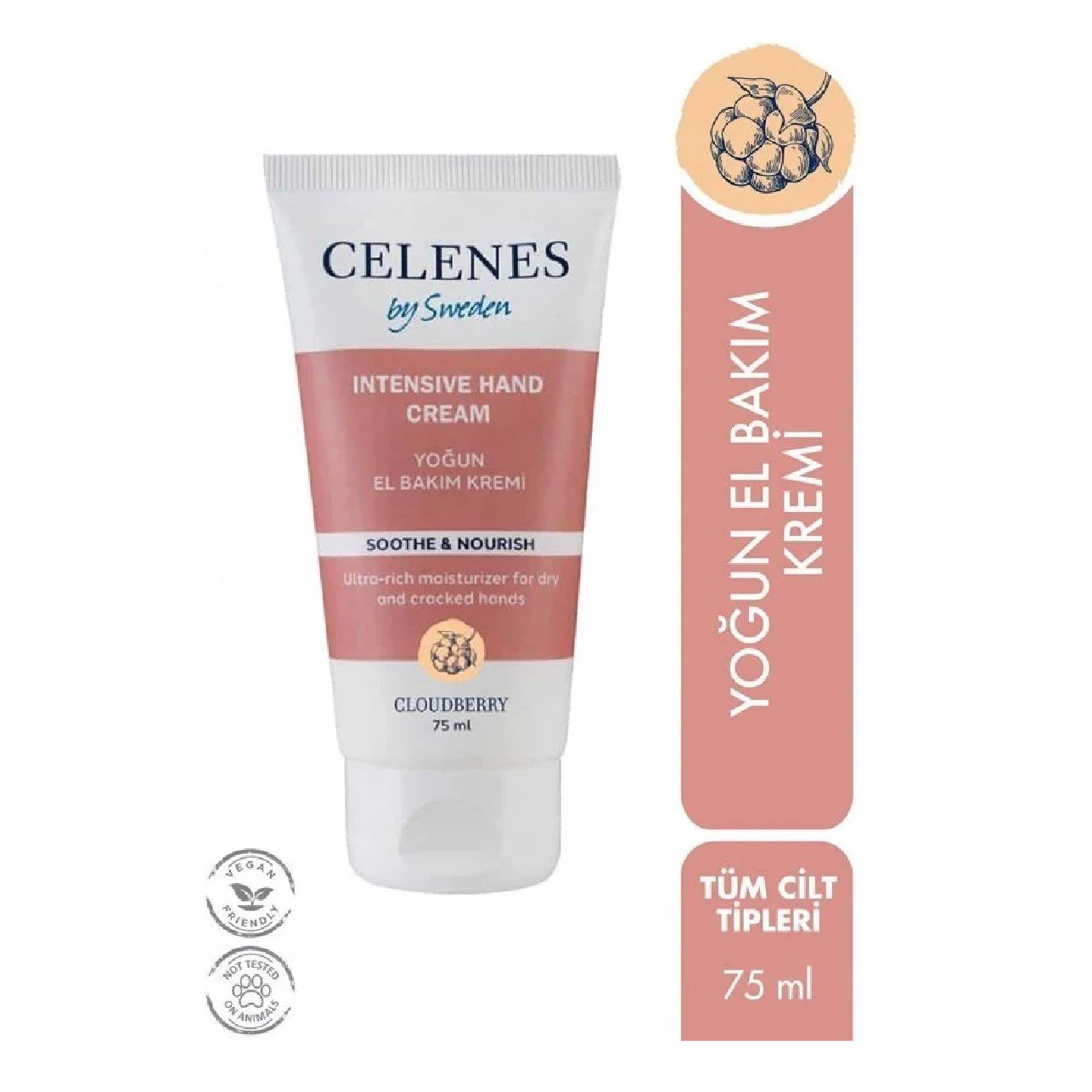 Celenes Intensive Hand Cream Yoğun El Bakım Kremi Tüm Cilt Tipleri 75 ml 