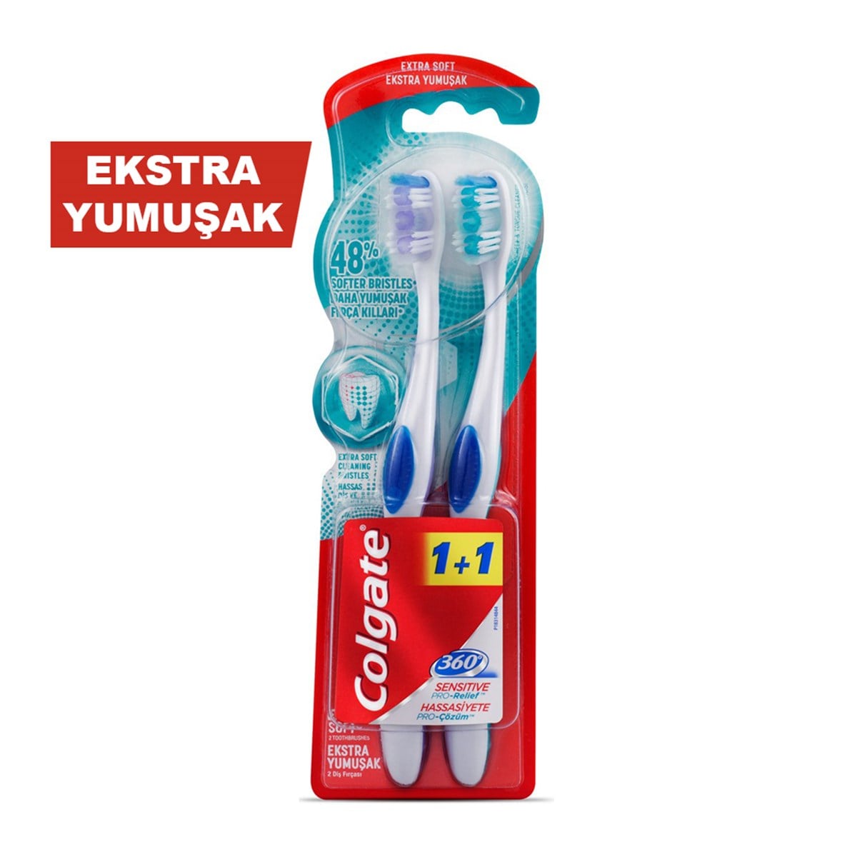 Colgate 360 Sensitive Extra Yumuşak Diş Fırçası 1+1