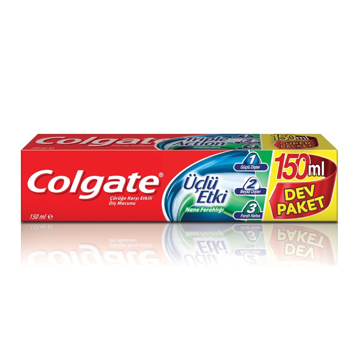 Colgate Üçlü Etki Nane Ferahlığı Diş Macunu 150ml