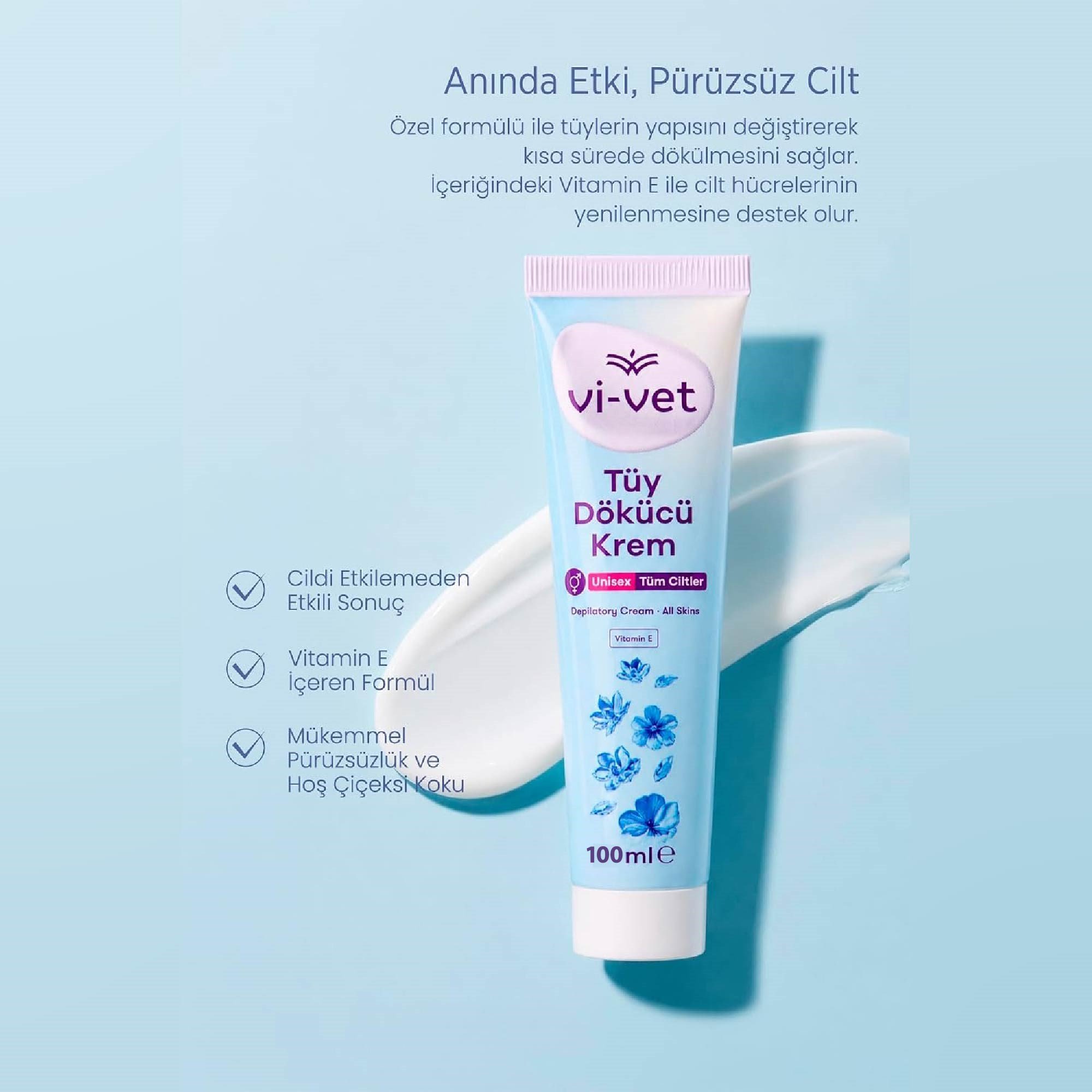 Vivet Tüy Dökücü Krem Unisex 100 ml