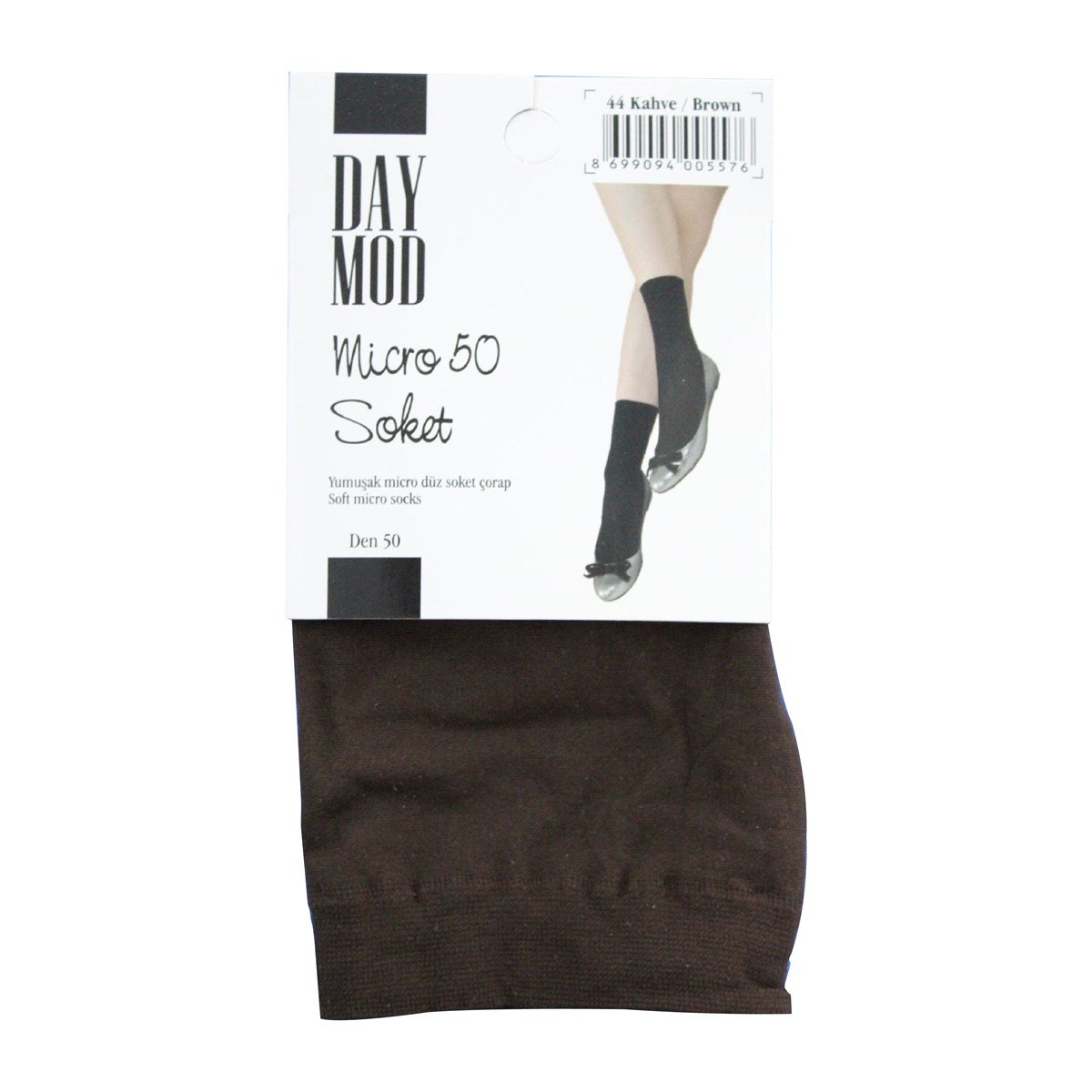 DayMod Mycro 50 Soket Çorabı 44/Kahve