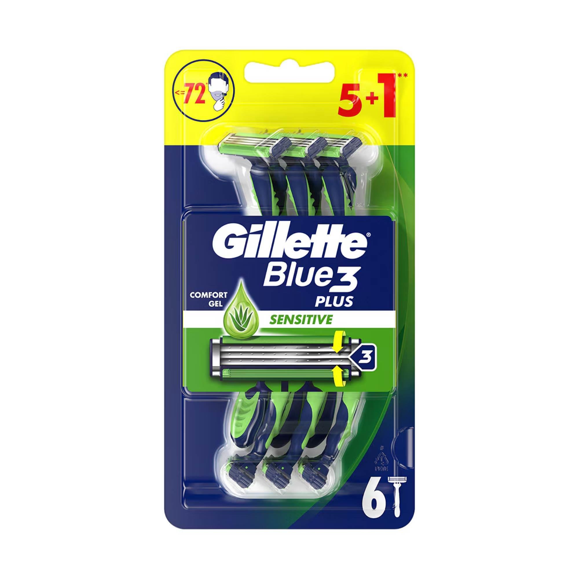 Gillette Blue3 Sensitive Kullan At Tıraş Bıçağı 6 Adet