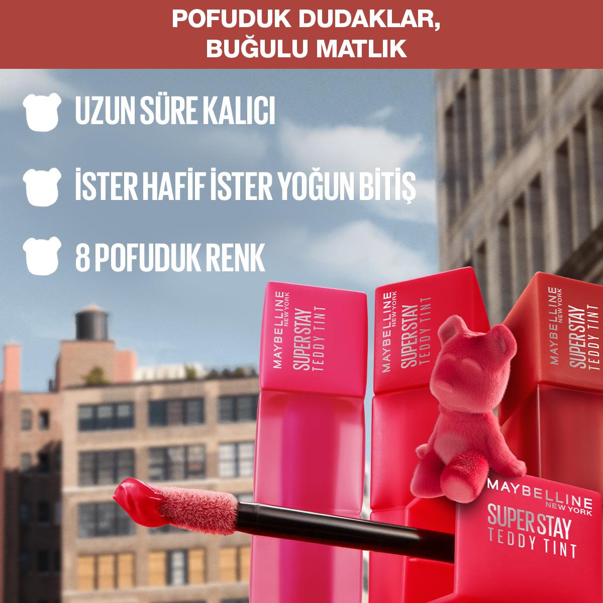 Maybelline Super Stay Teddy Tint Uzun Süre Kalıcı Likit Mat Tint 30 Coquettish