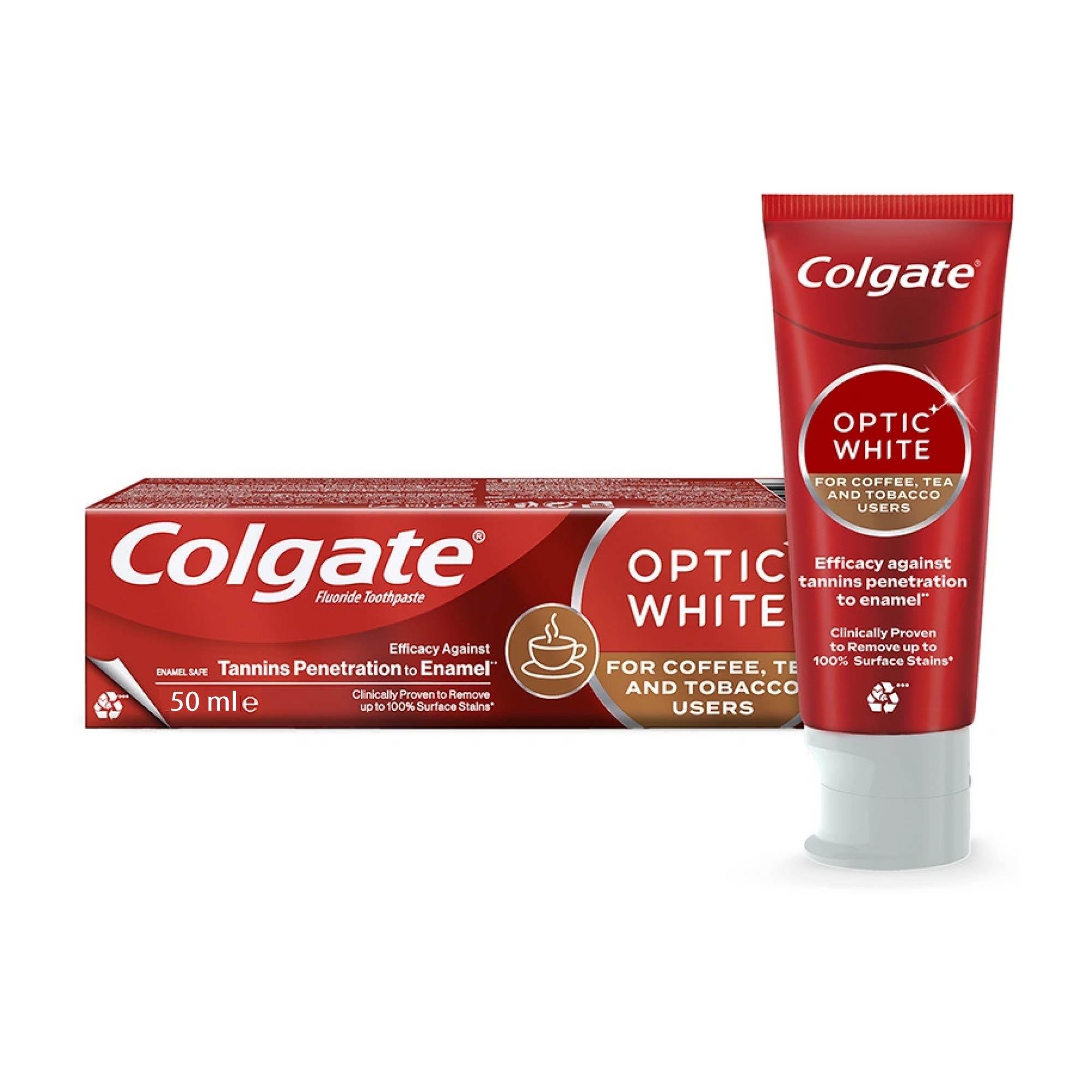 Colgate Optic White Kahve, Çay Ve Tütün Kullanıcıları Için Beyazlatıcı Diş Macunu 50 ml