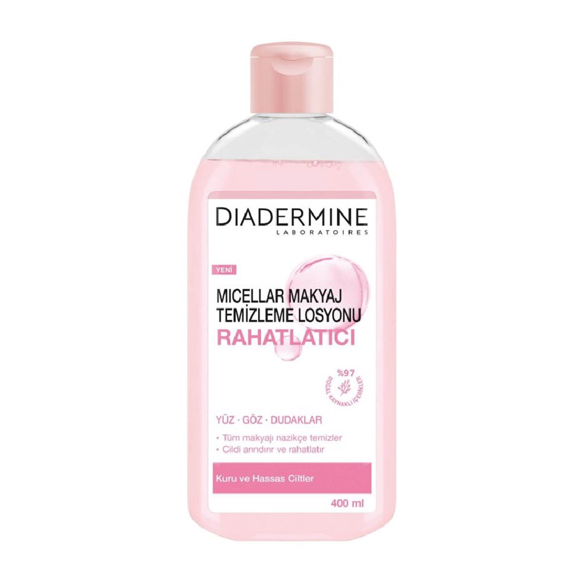 Diadermine Micellar Makyaj Temizleme Losyonu Rahatlatıcı Kuru ve Hassas Ciltler 400ml