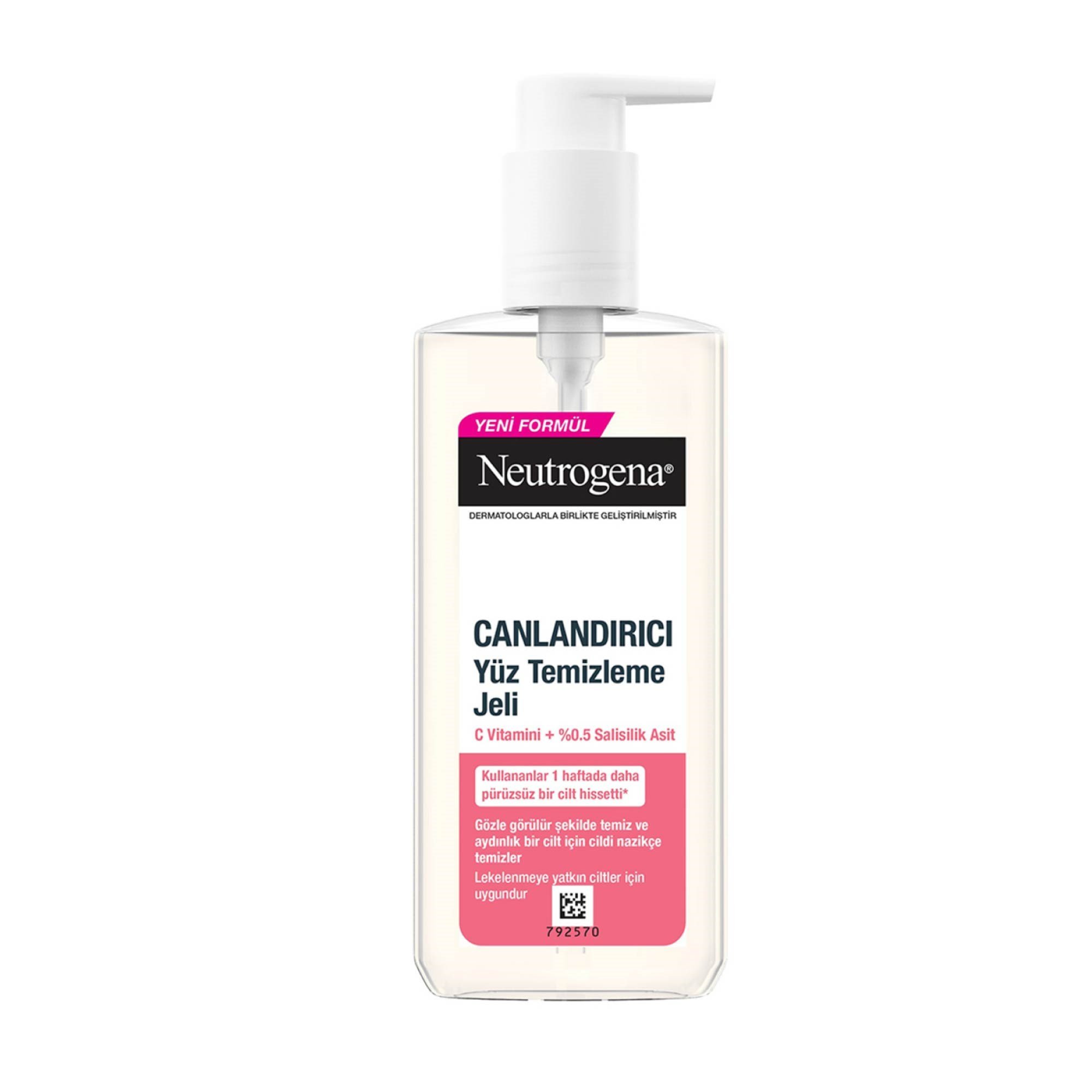 Neutrogena Canlandırıcı Yüz Temizleme Jeli Pembe Greyfurt 200 ml