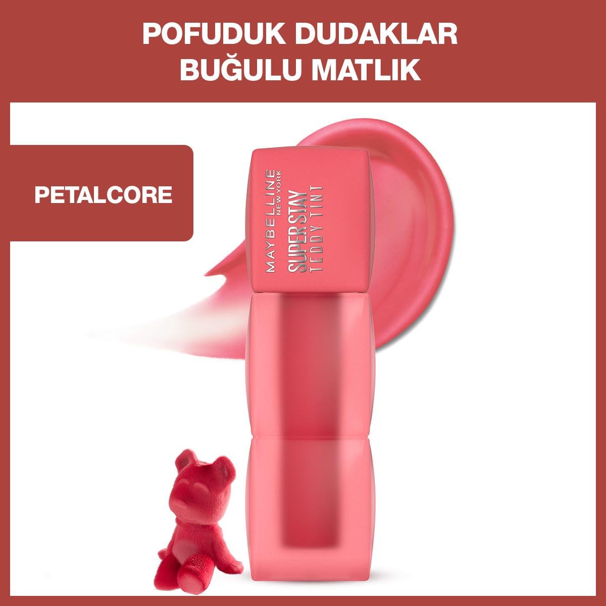 Maybelline Super Stay Teddy Tint Uzun Süre Kalıcı Likit Mat Tint 40 Petalcore