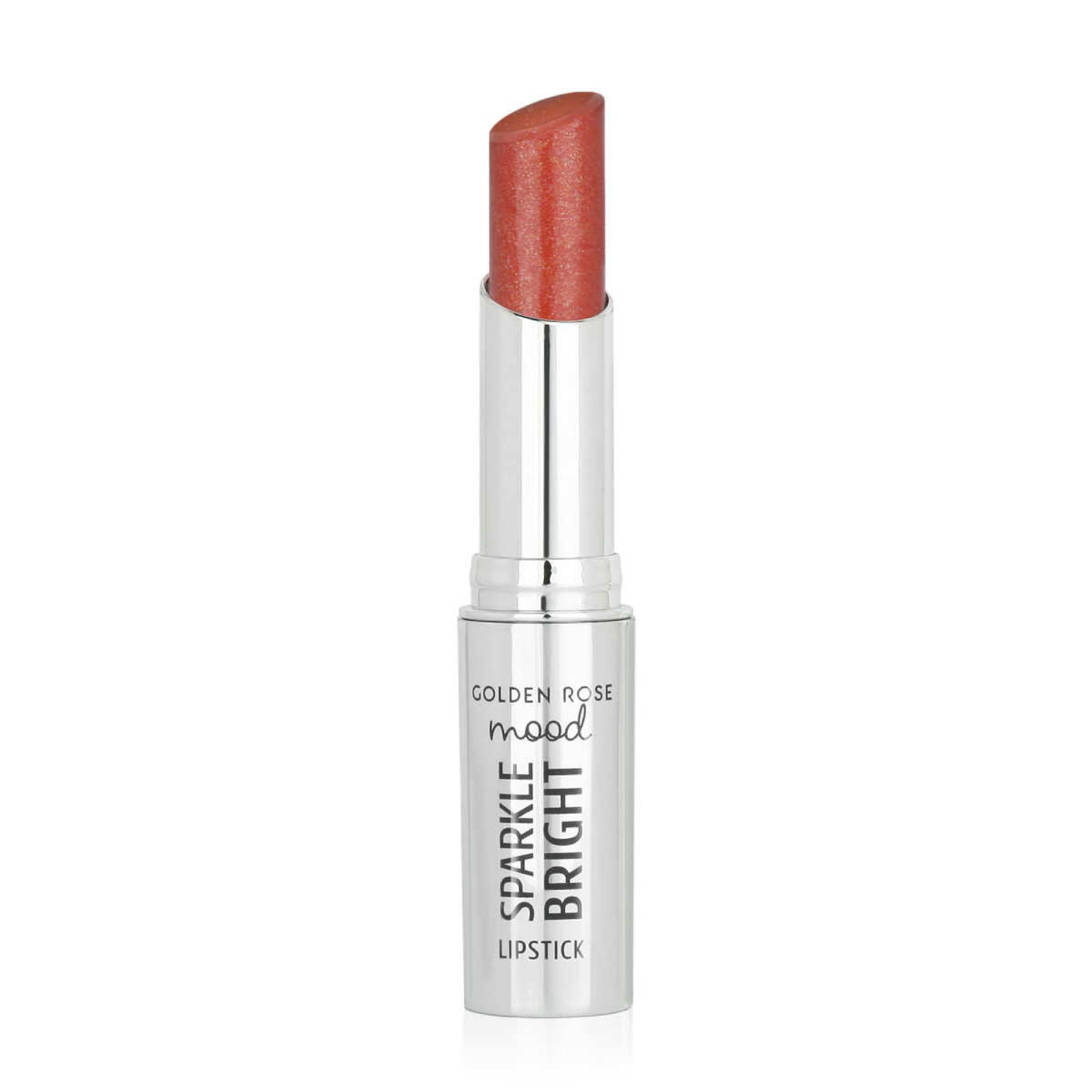 Golden Rose Mood Sparkle Bright Lipstick 152 Peach Glam