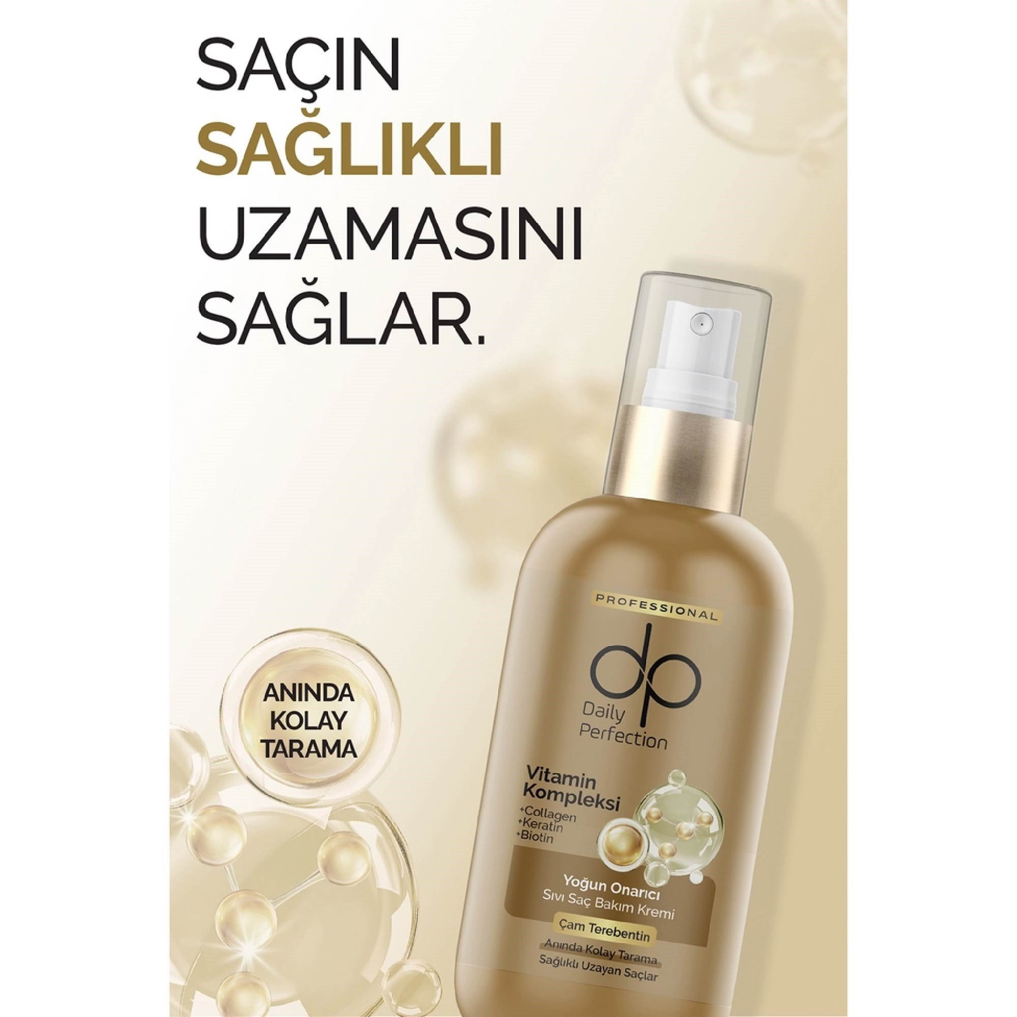 Dp Durulanmayan Yoğun Onarıcı Sıvı Saç Kremi Çam Terebentin 200 ml