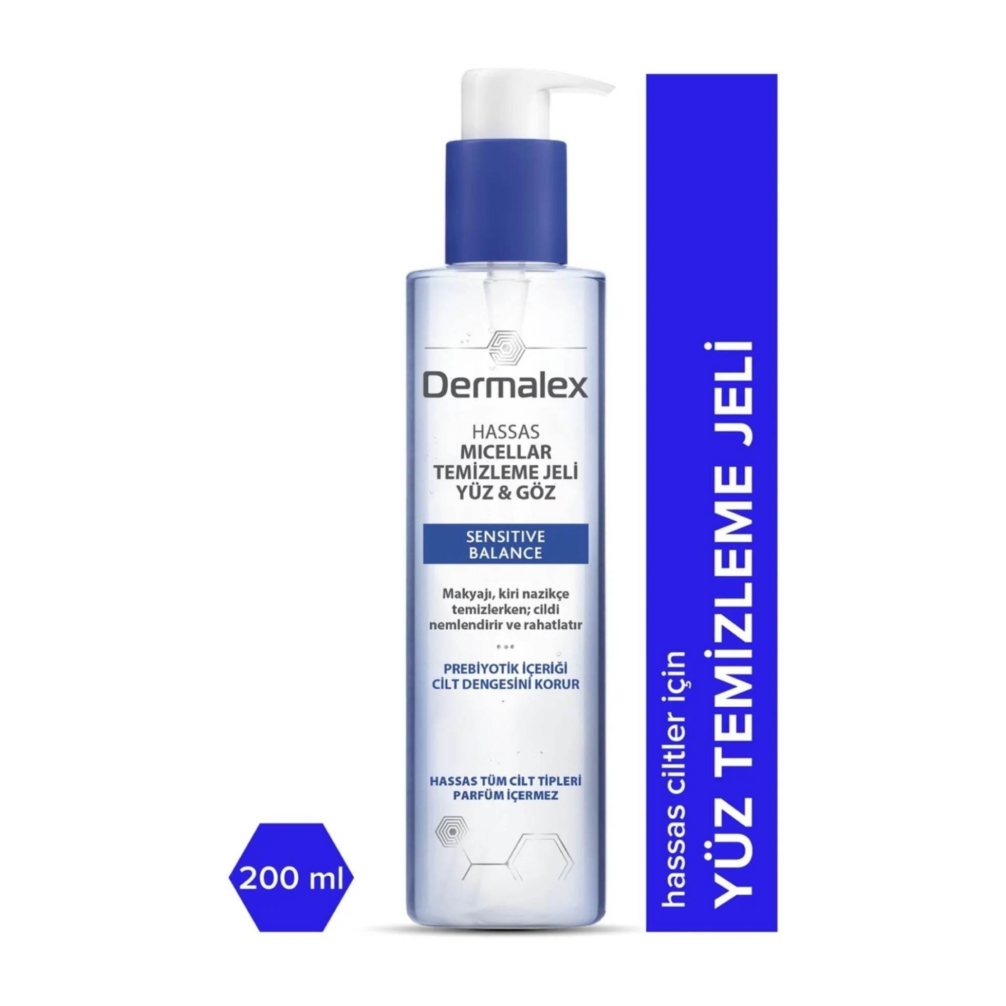 Dermalex Hassas Micellar Temizleme Jeli Yüz & Göz  200 ml