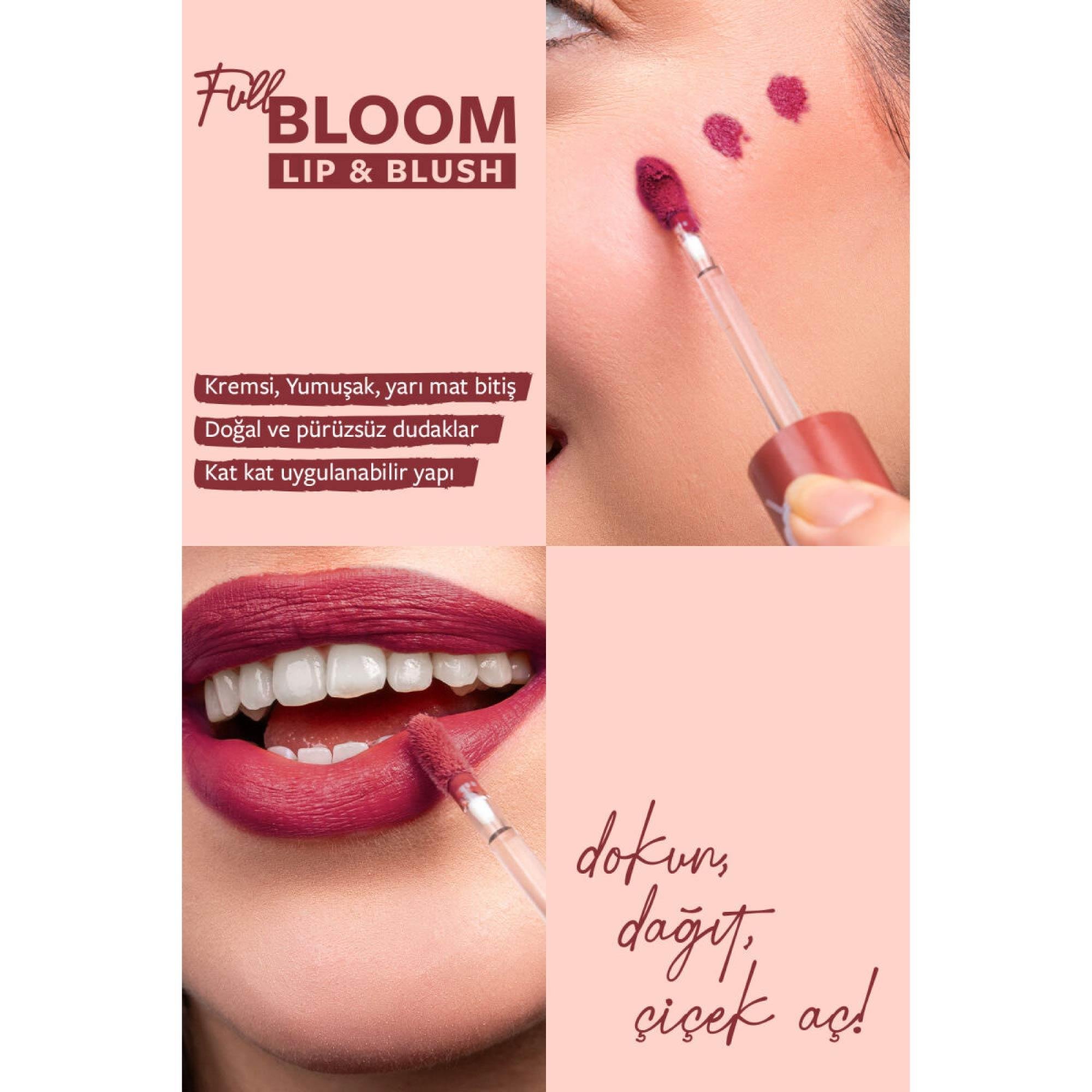 Pastel Full Bloom Lip & Blush Dudak ve Yanak Renklendiric 82 Fatal