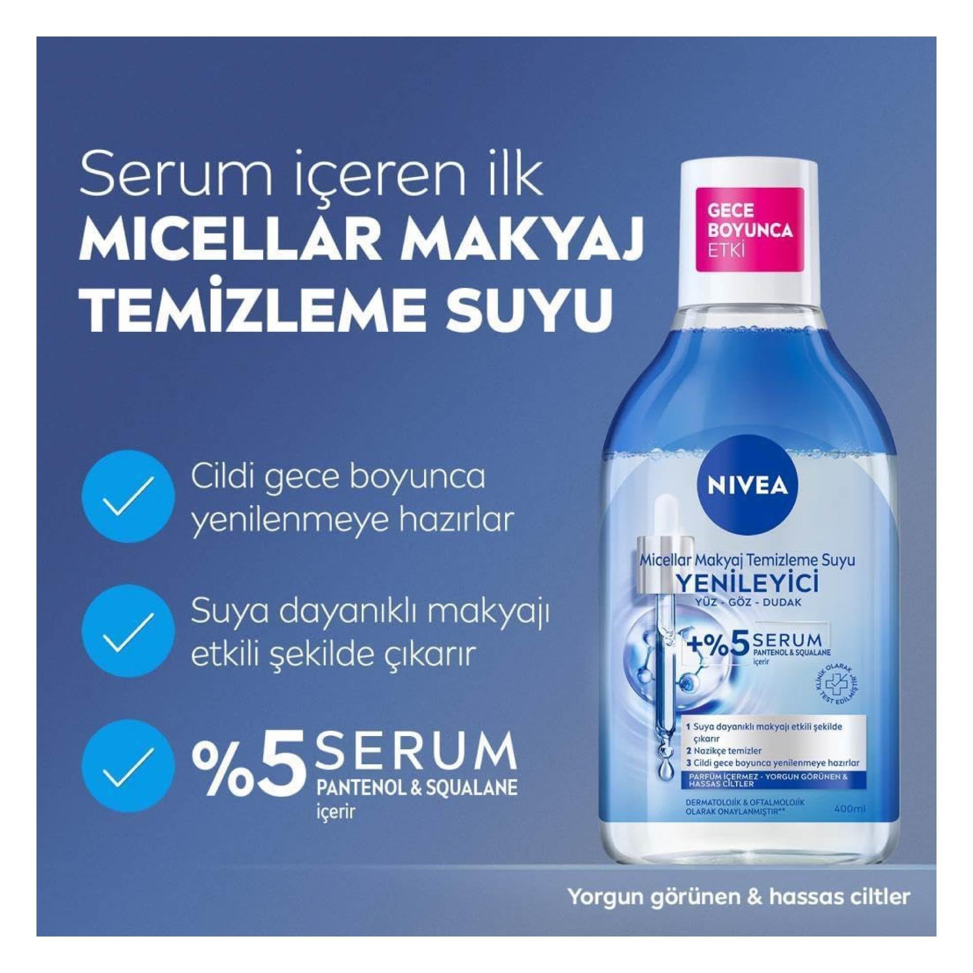 Nivea Micellar Yenileyici Makyaj Temizleme Suyu 400 ml
