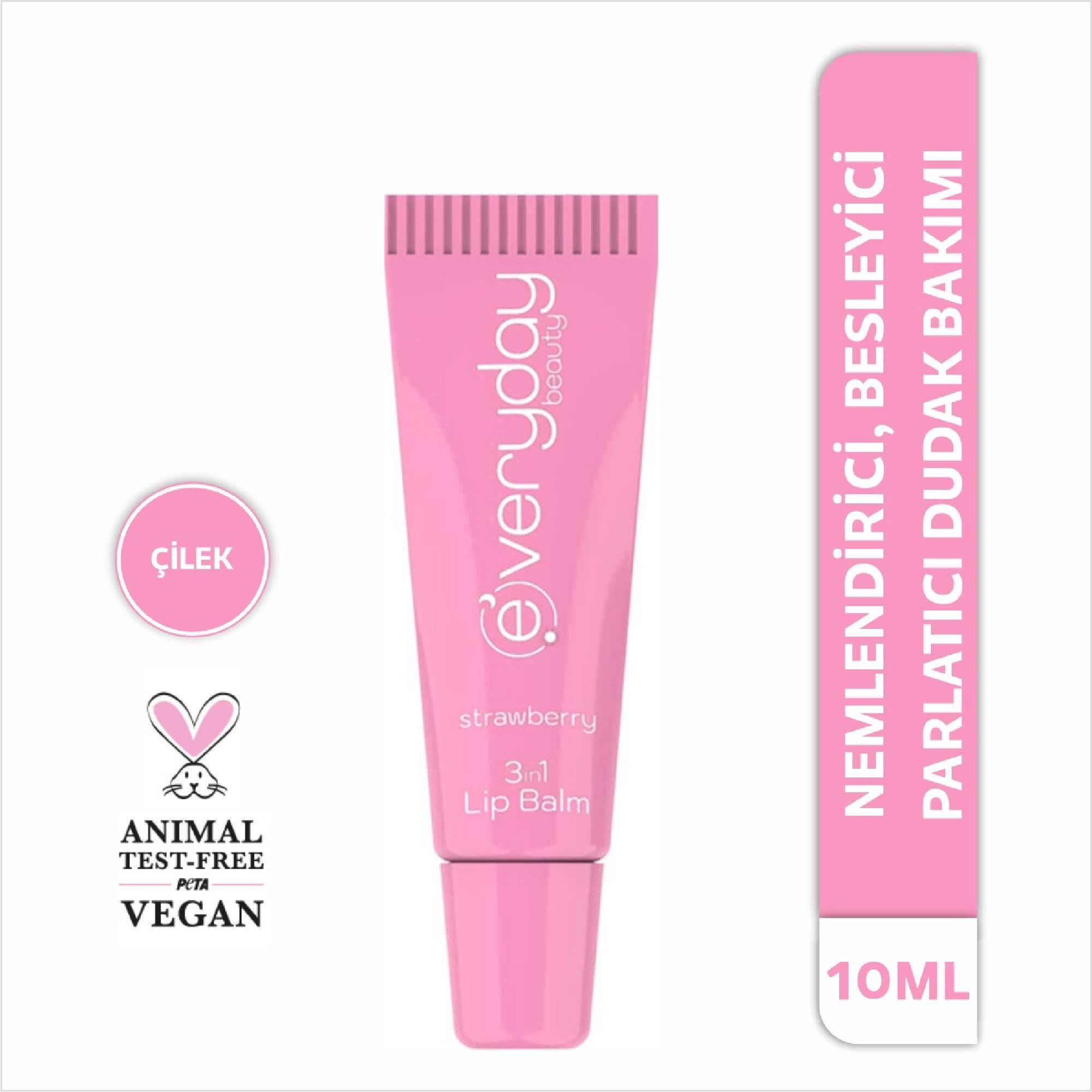 Everyday Beauty Strawberry 3 Etkili Dudak Balmı 10 ml.