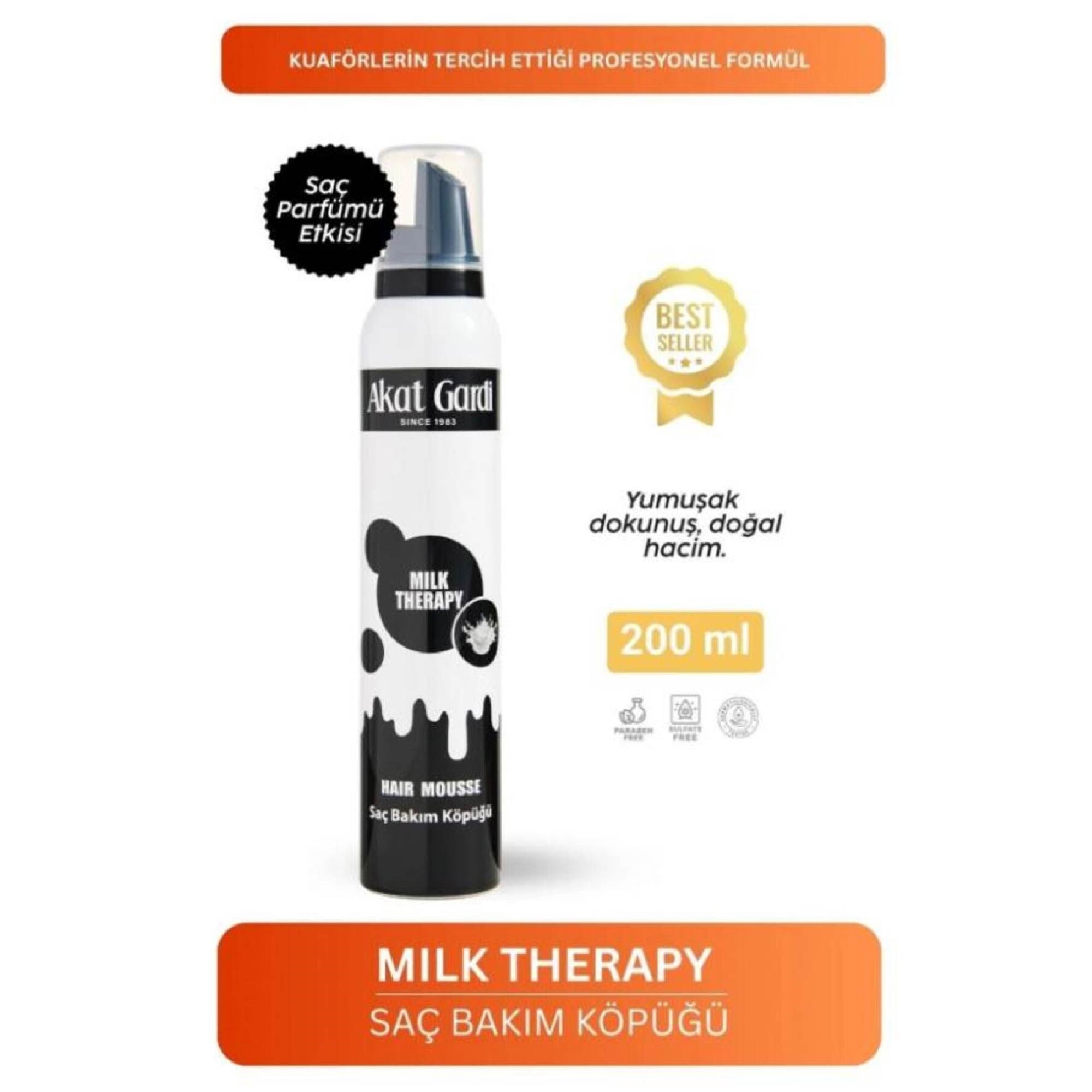 Akat Gardi Saç Bakım Köpüğü Milk Therapy 200 ml