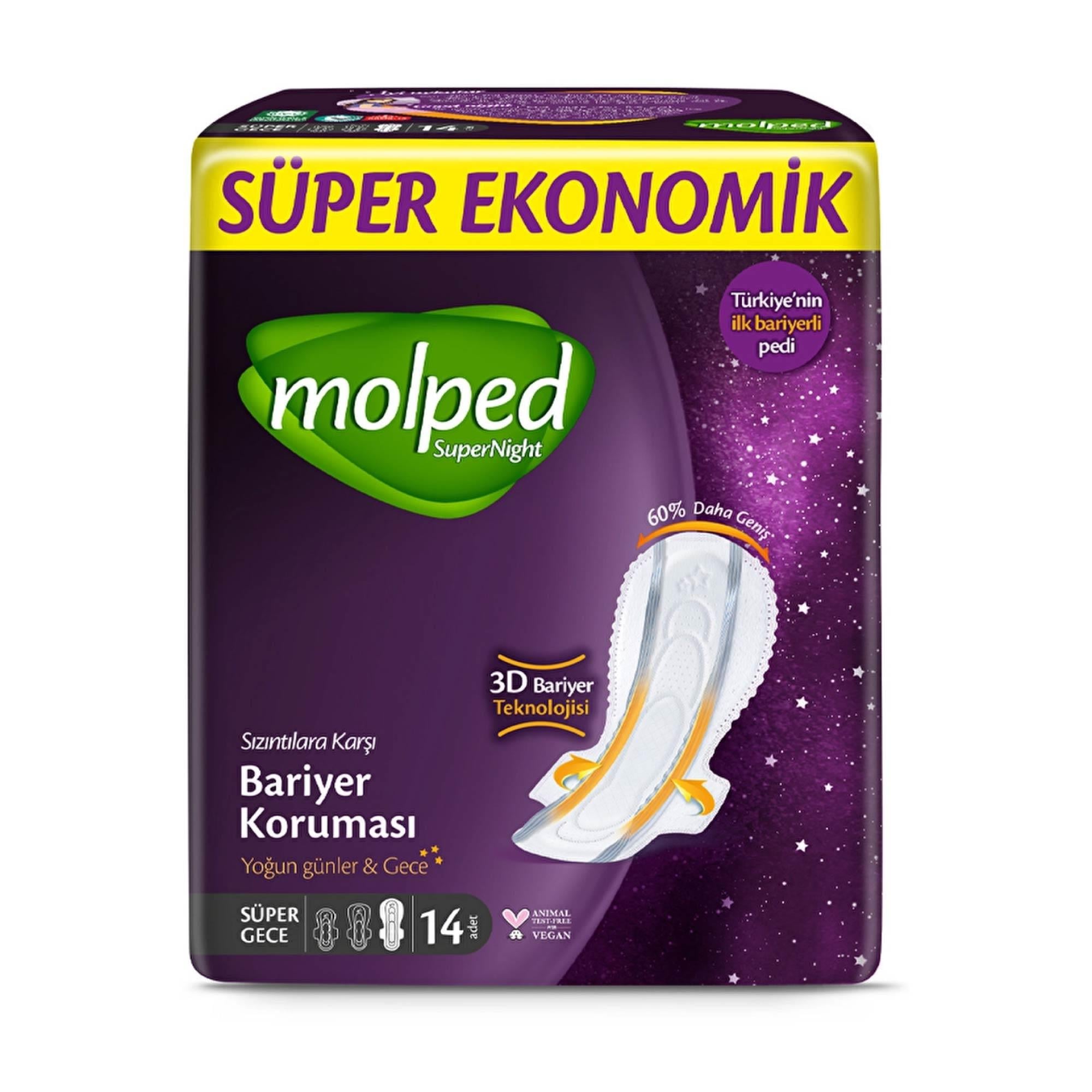 Molped Super Night Süper Ekonomik Bariyer Koruması Yoğun Günler&Gece Süper Gece 14'lü