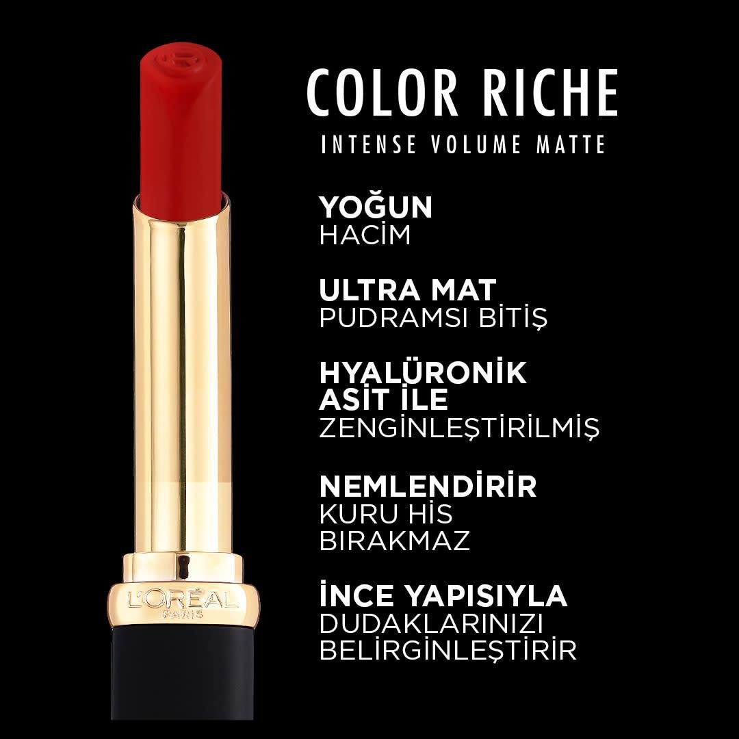 Loreal Paris Color Riche Intense Volume Matte Ruj 600 Nude Audacious