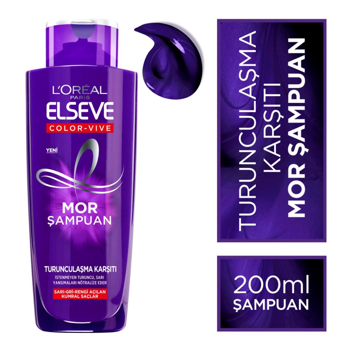 Elseve Şampuan Turunculaşma Karşıtı Mor  200 ml 