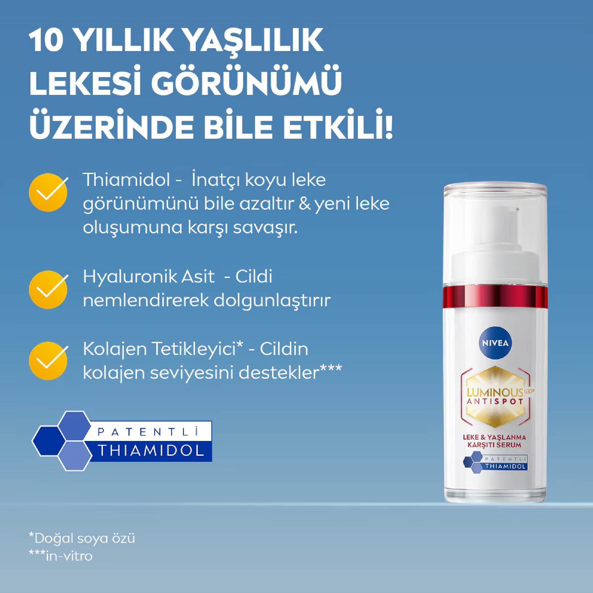 Nivea Cellular Luminous630 Antispot Leke Ve Yaşlanma Karşıtı Serum 30ml	