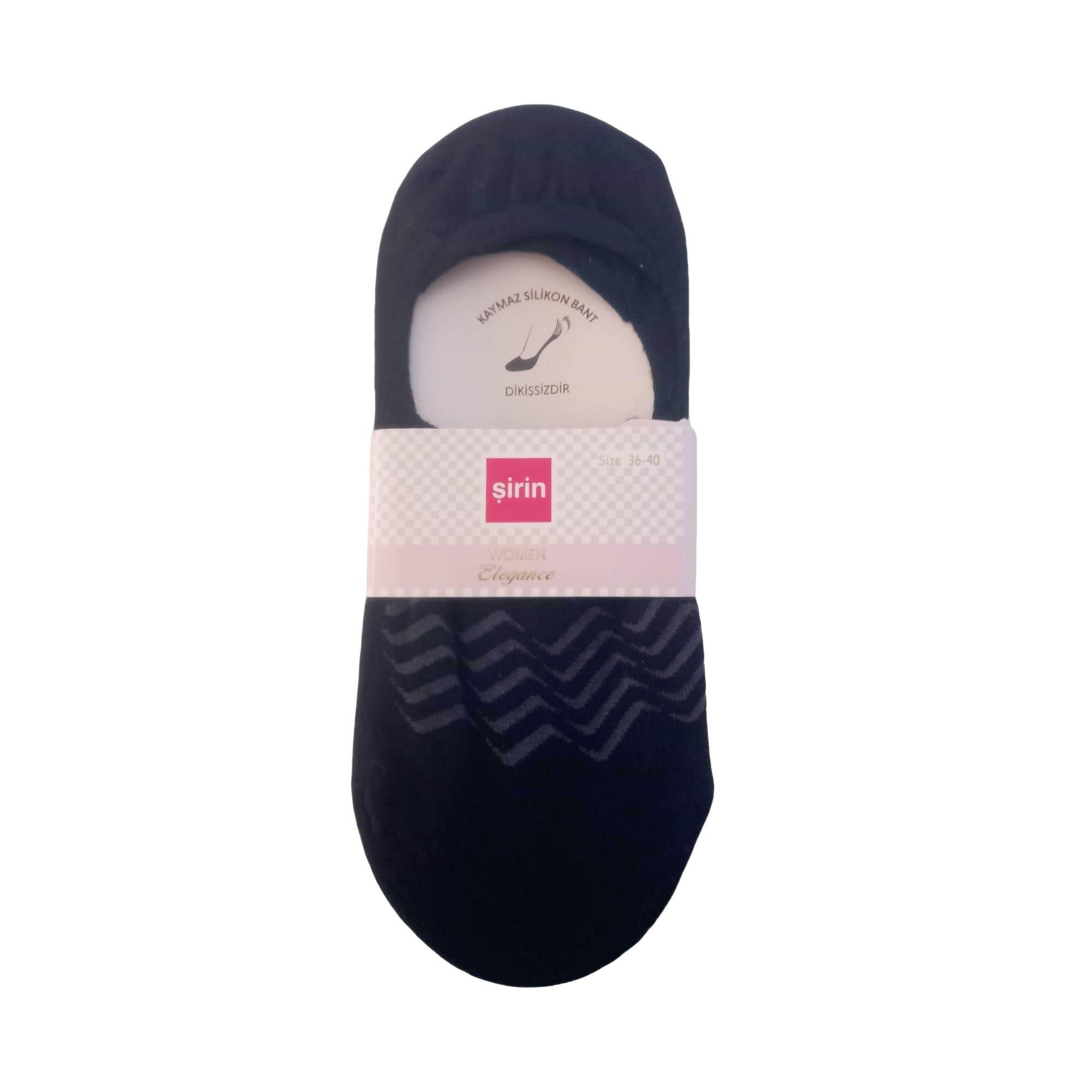 Şirin Babet Elegance Slikon Bantlı Çorap Siyah Kadın 4022