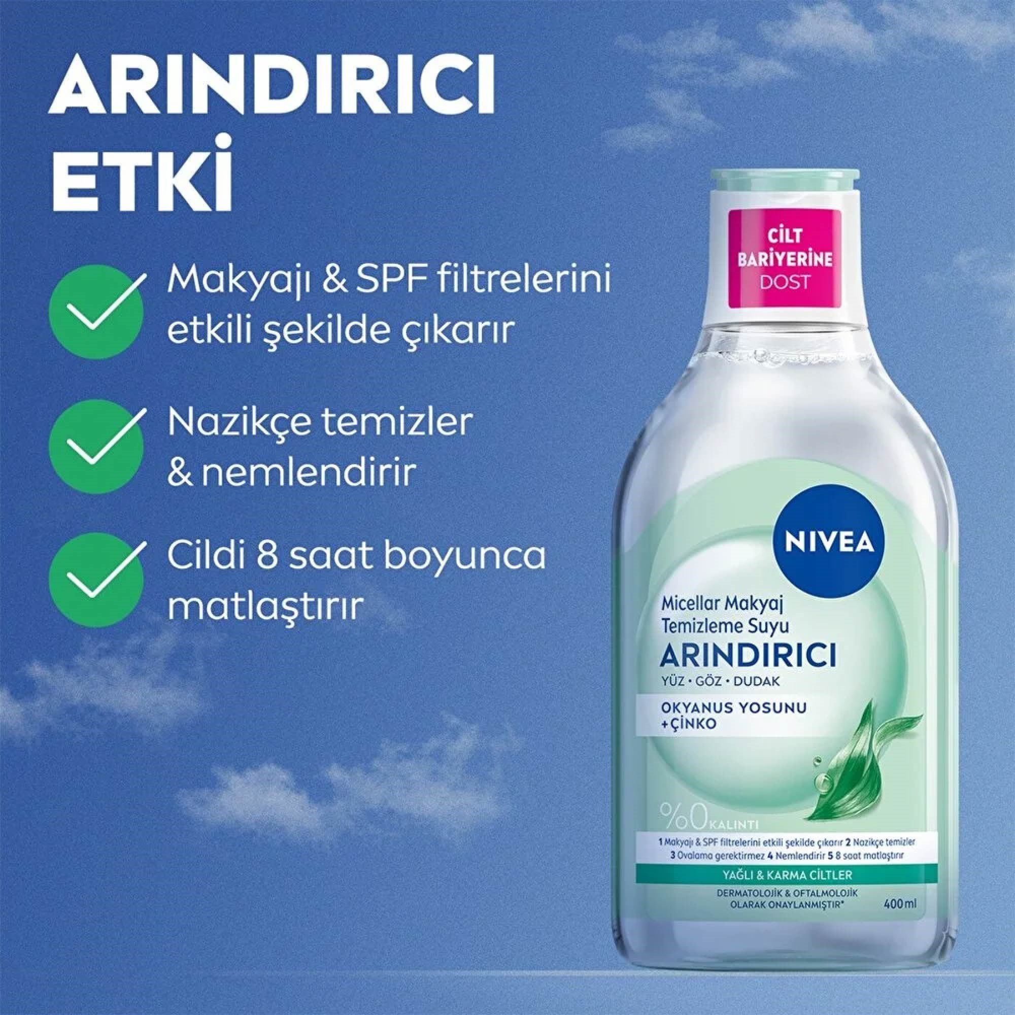 Nivea Micellar Makyaj Temizleme Suyu Arındırıcı 400 ml