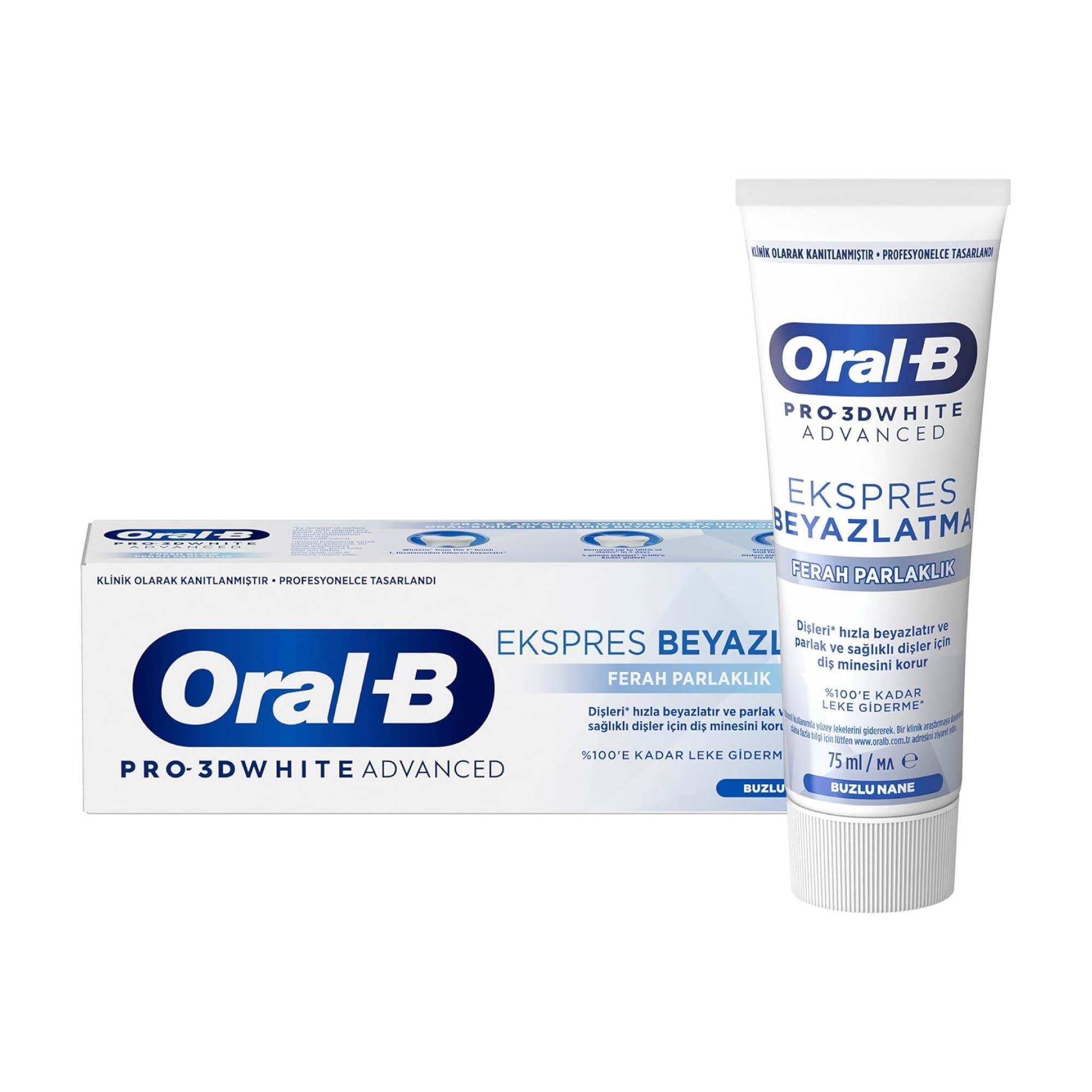 Oral-B Diş Macunu Ekspress Beyazlatma Ferah Parlaklık 75 ml