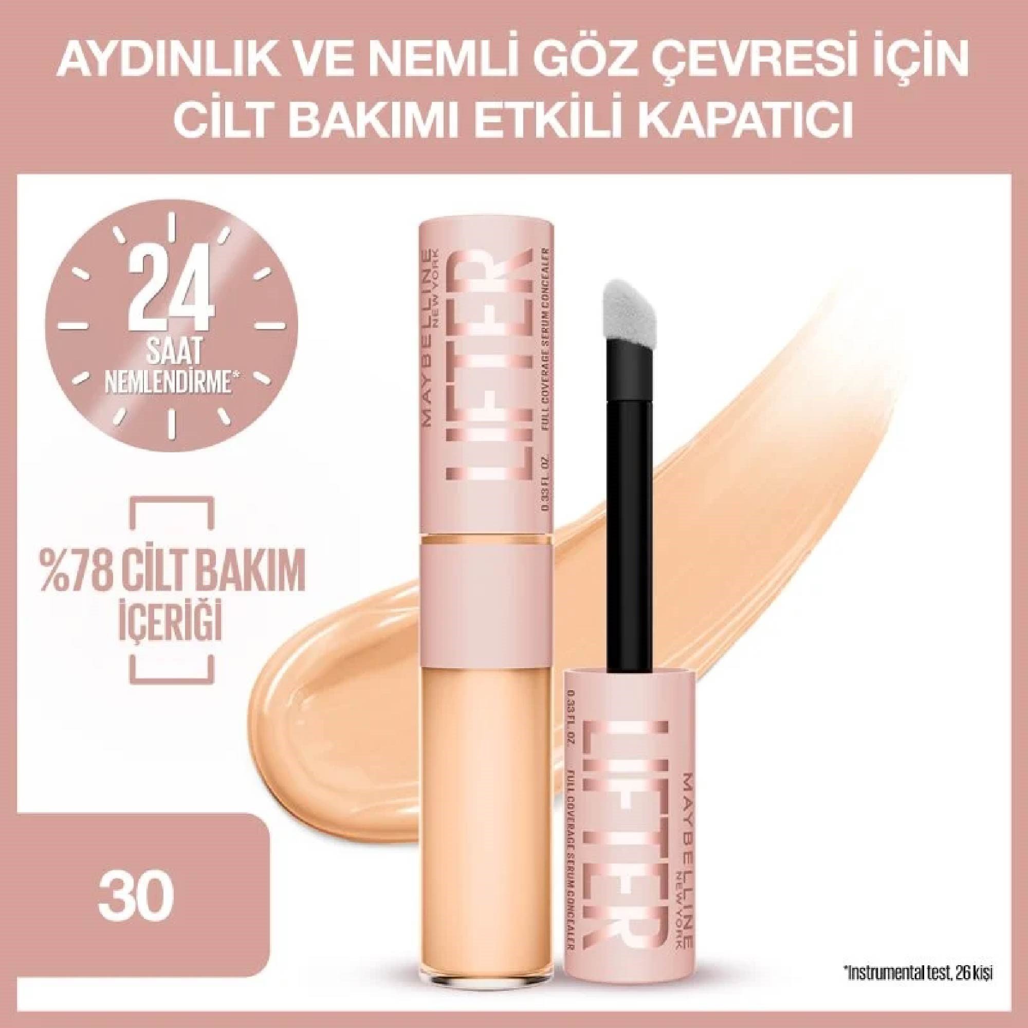 Maybelline Lifter - Nemlendirici ve Aydınlatıcı Etkili Kapatıcı No: 30