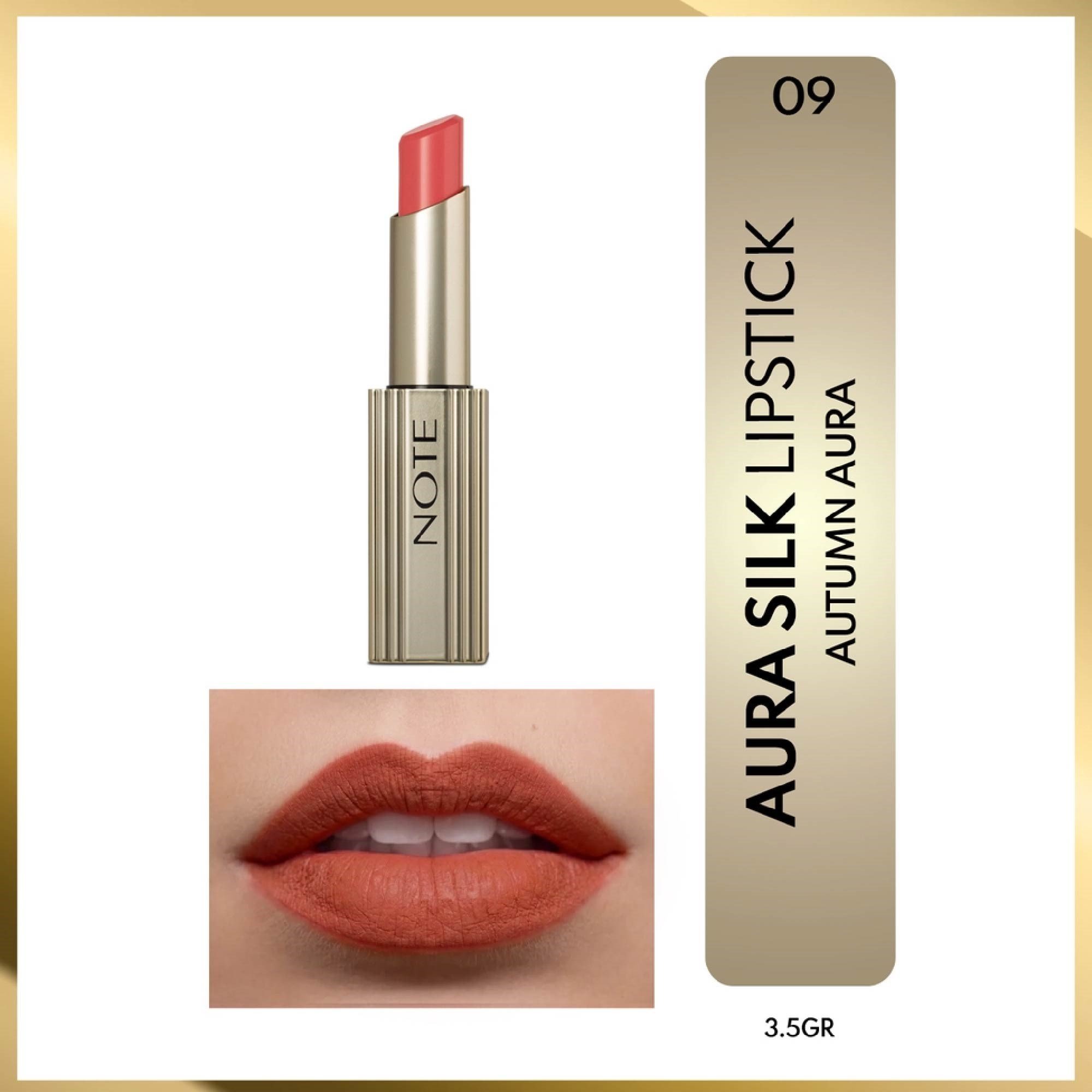 Note Aura Silk Lipstick 09 Autumn Aura Kremsi Yarı Parlak Ruj