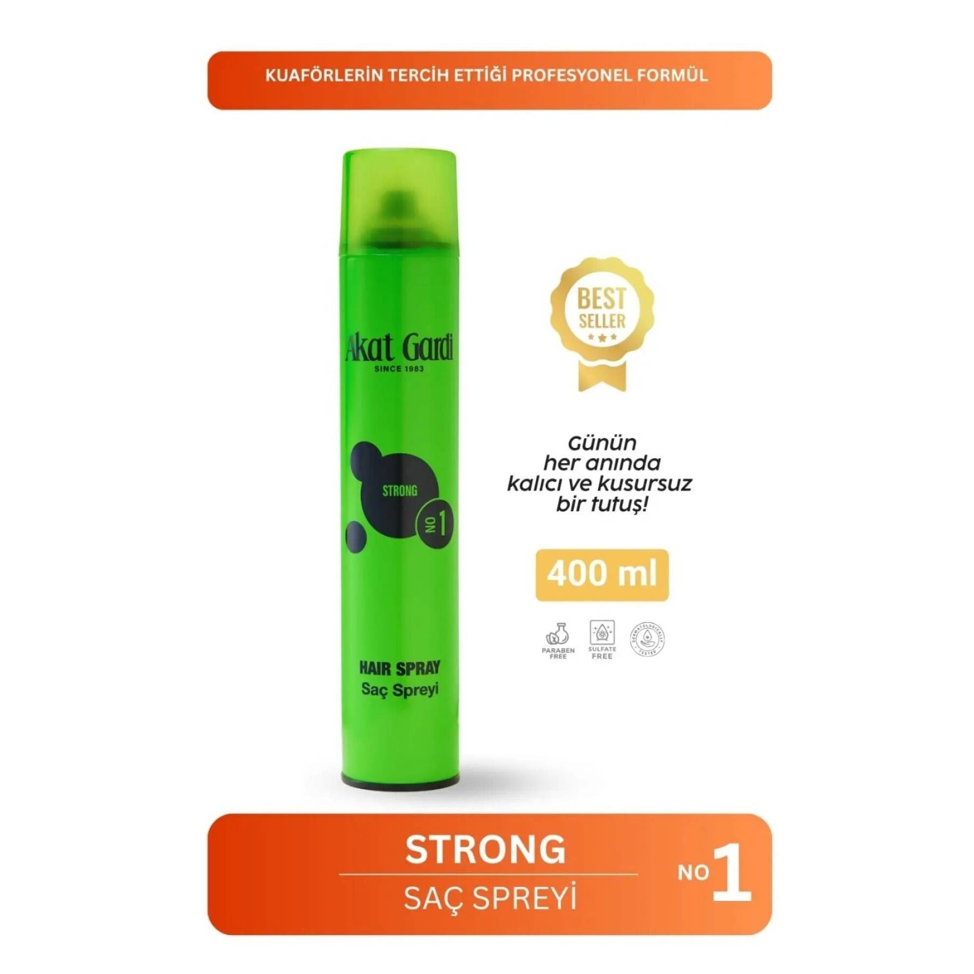 Akat Gardi Saç Spreyi Strong No:1 400ml