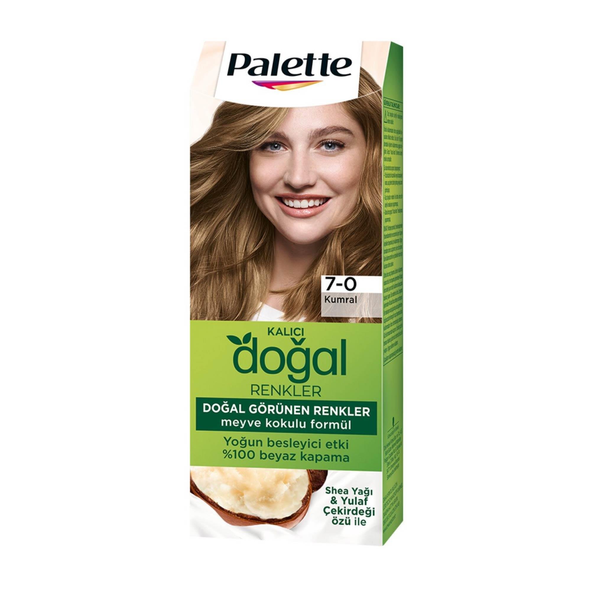 Palette Kalıcı Doğal Renkler Set Boya Kumral  7-0 