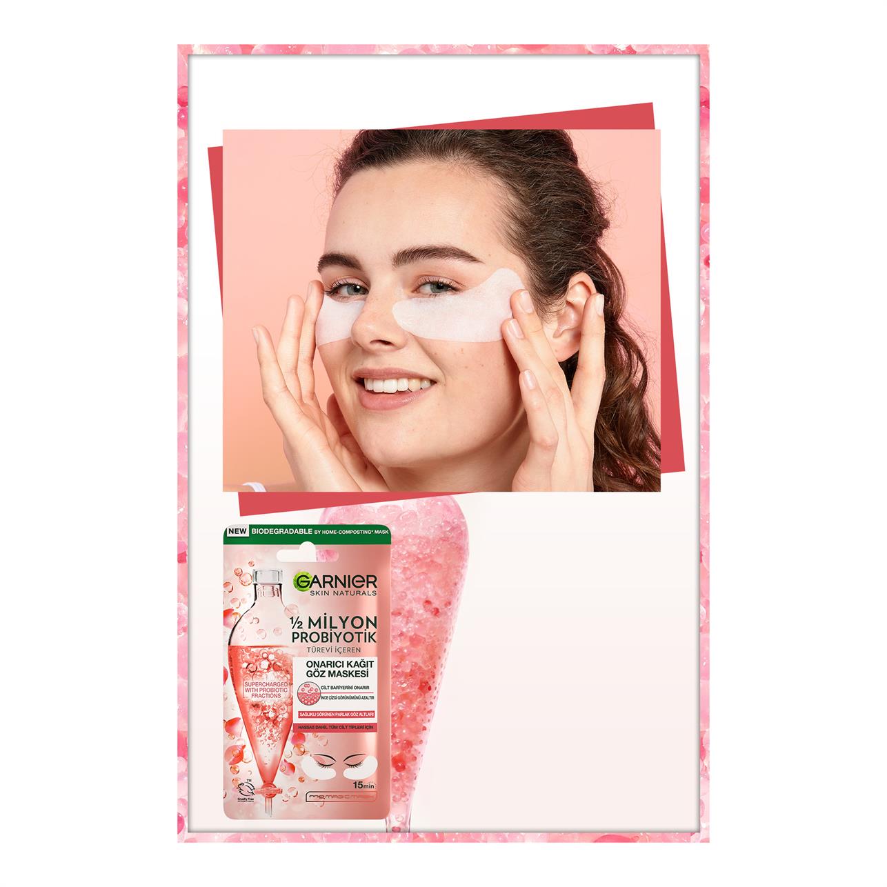 Garnier 1/2 Milyon Probiyotik Türevi İçeren Onarıcı Kağıt Göz Maskesi