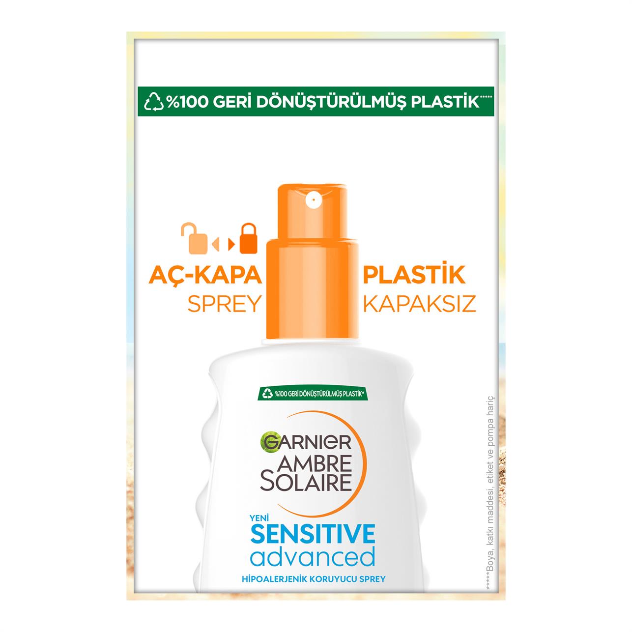 Garnier Ambre Solaire Sensitive Advanced Güneş Koruyucu Sprey SPF/GKF 50+ 200ml 